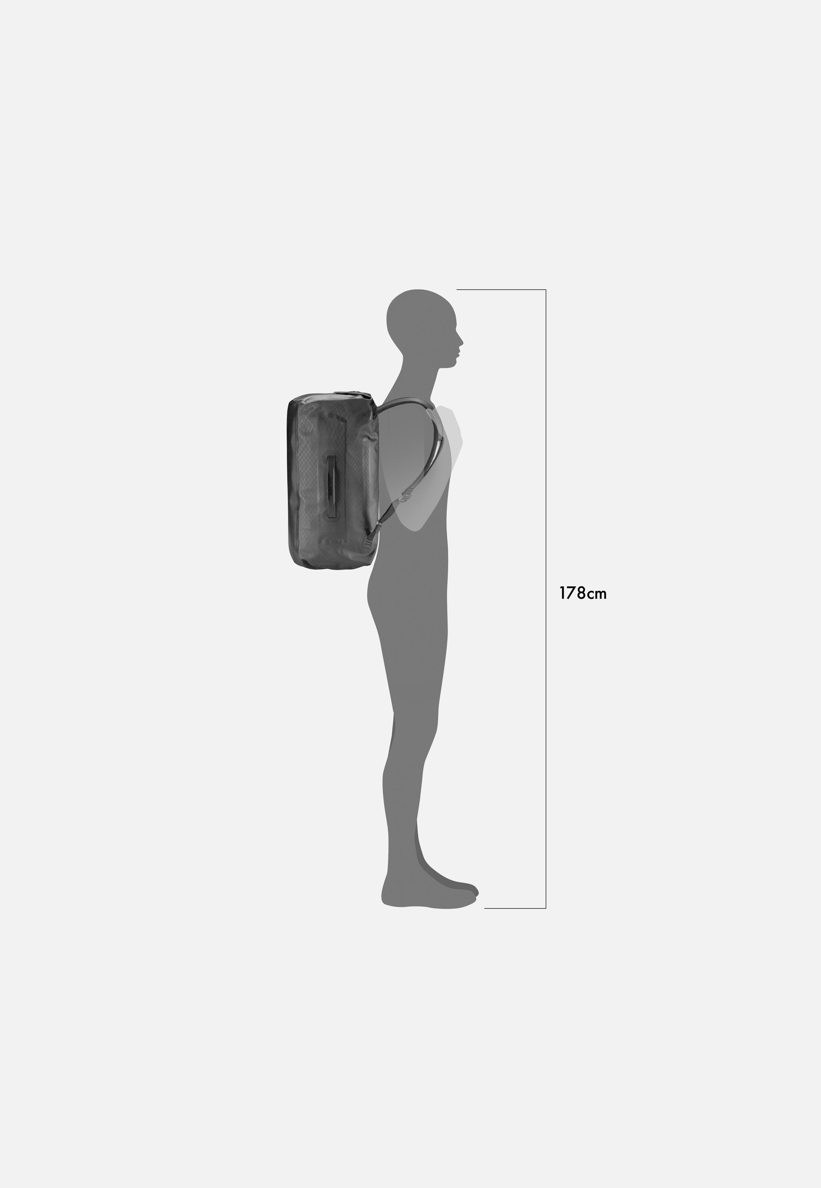 ORTLIEB Duffle Metrosphere 40L Black Embossed Dufflebag