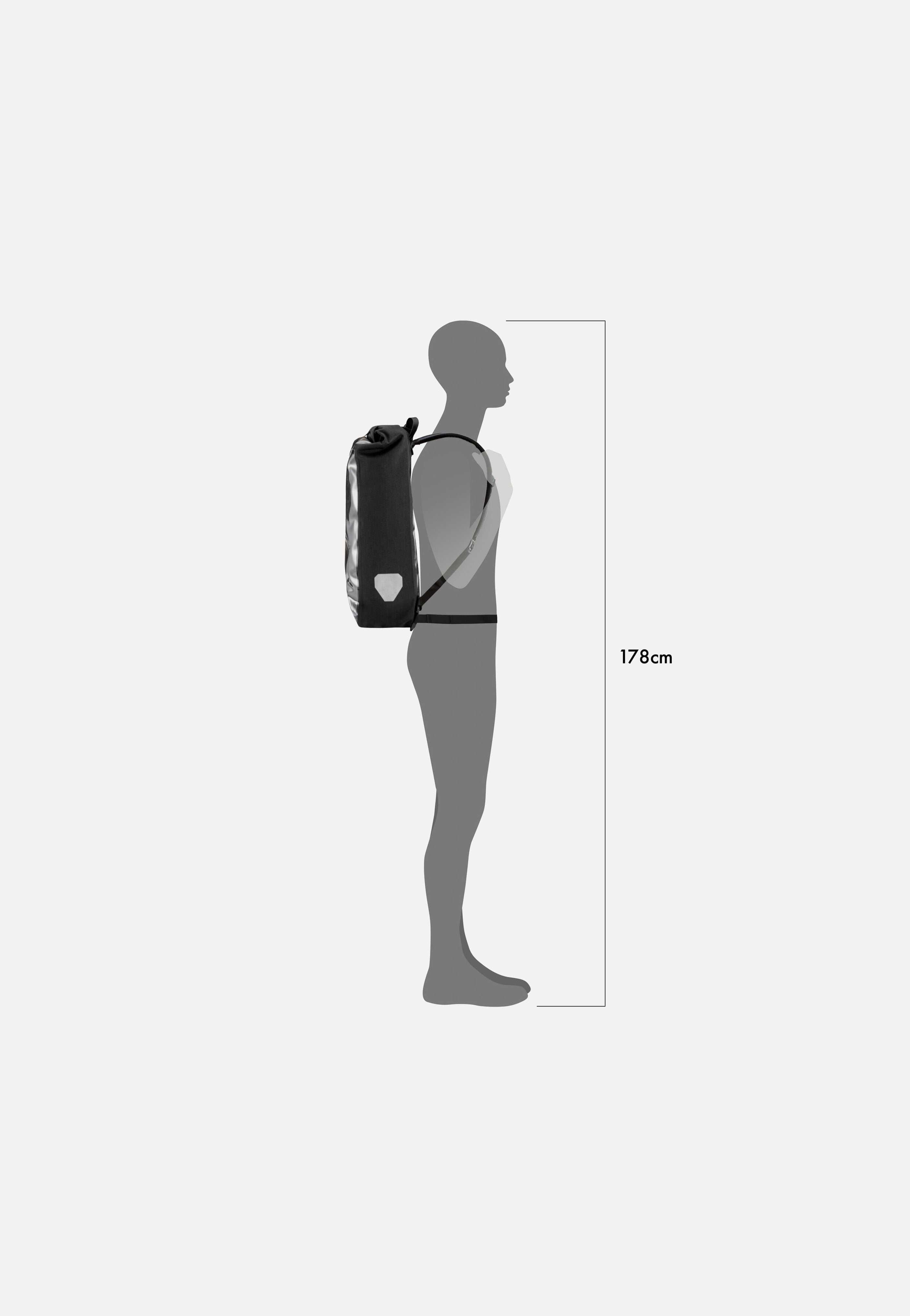 ORTLIEB Messenger-Bag Pro Black Rolltop Rucksack