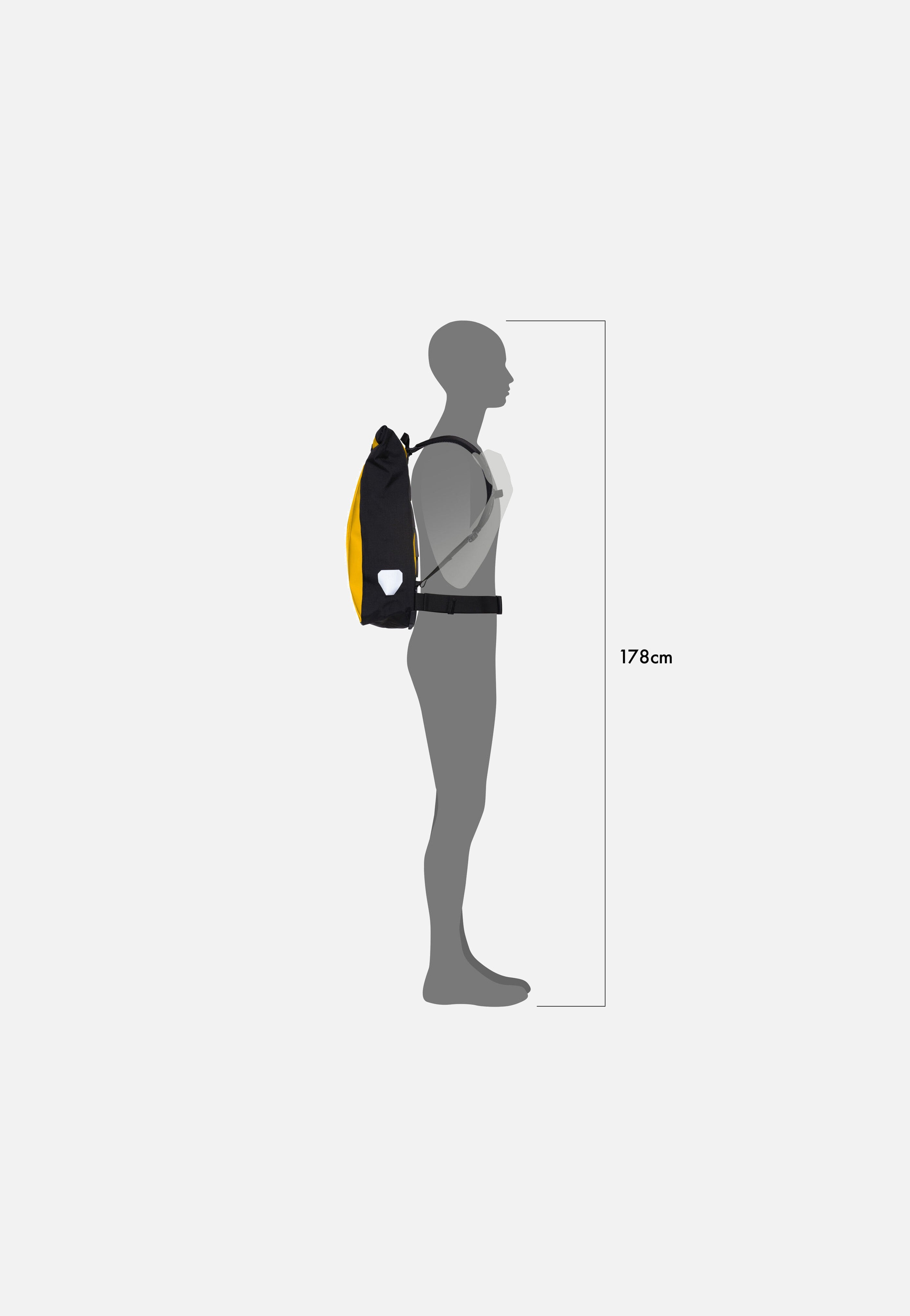 ORTLIEB Messenger-Bag Sonnengelb Schwarz Rolltop Rucksack