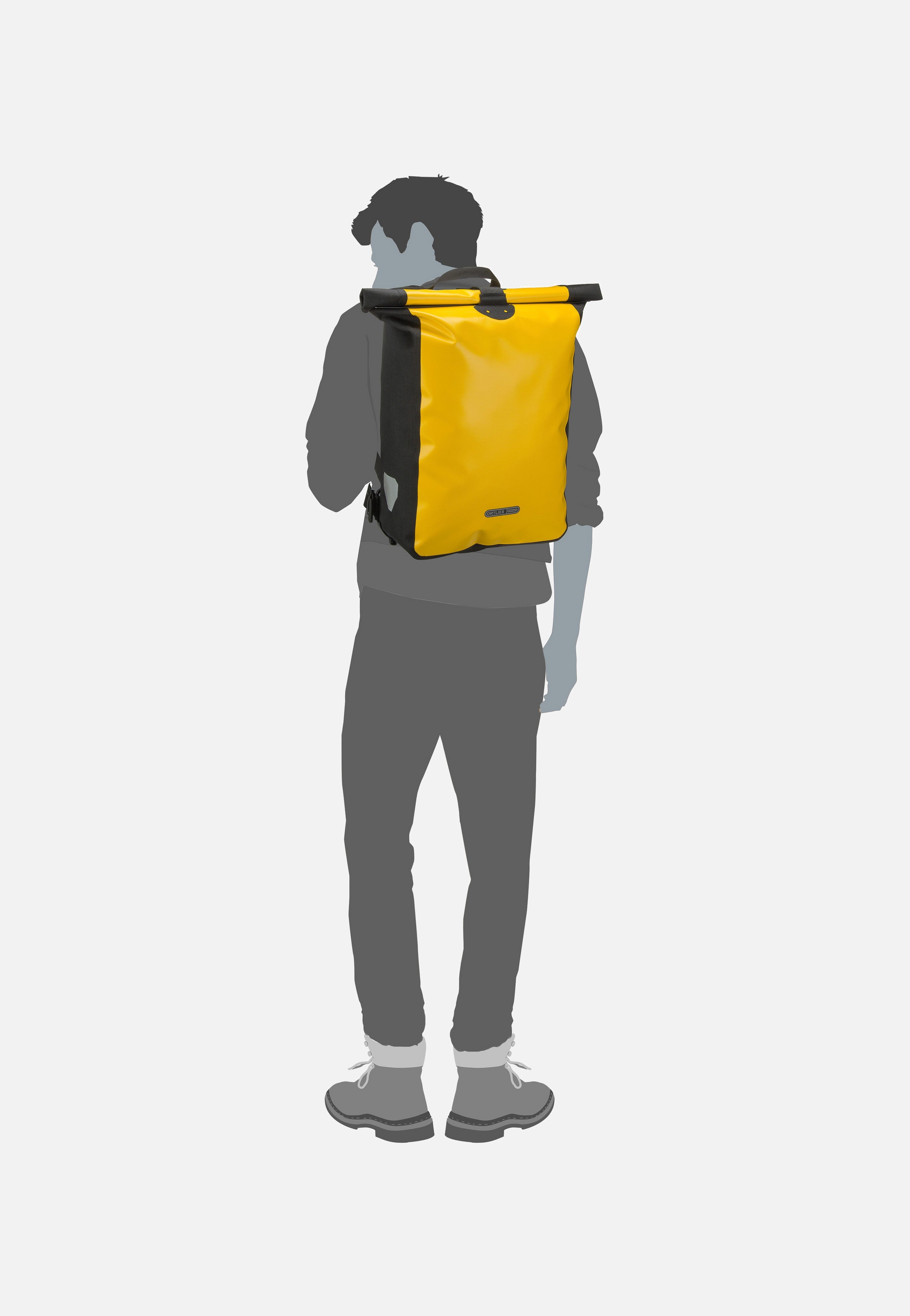 ORTLIEB Messenger-Bag Sonnengelb Schwarz Rolltop Rucksack