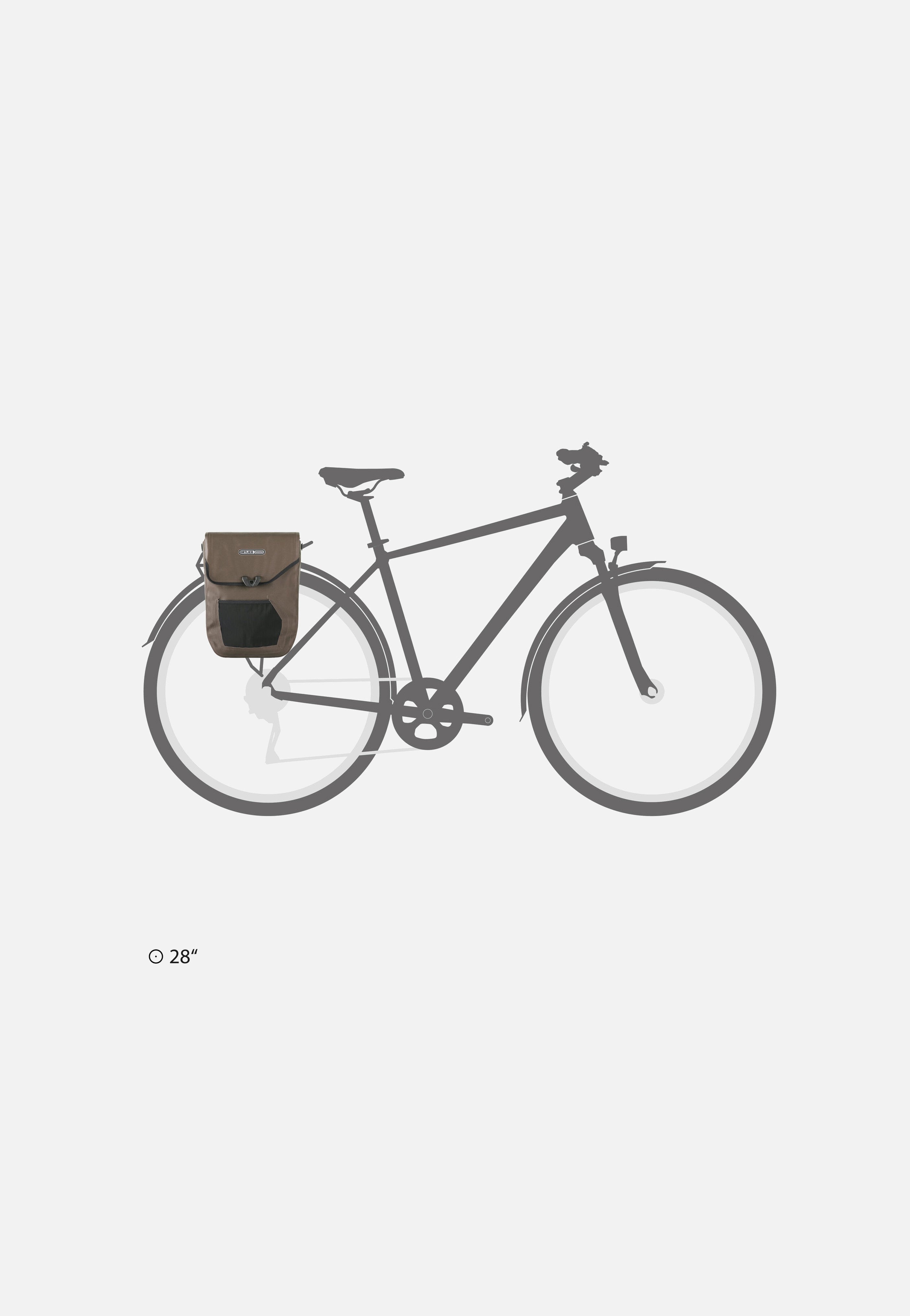 ORTLIEB Pedal-Mate Single QL2.1 Dark Sand Fahrradtasche