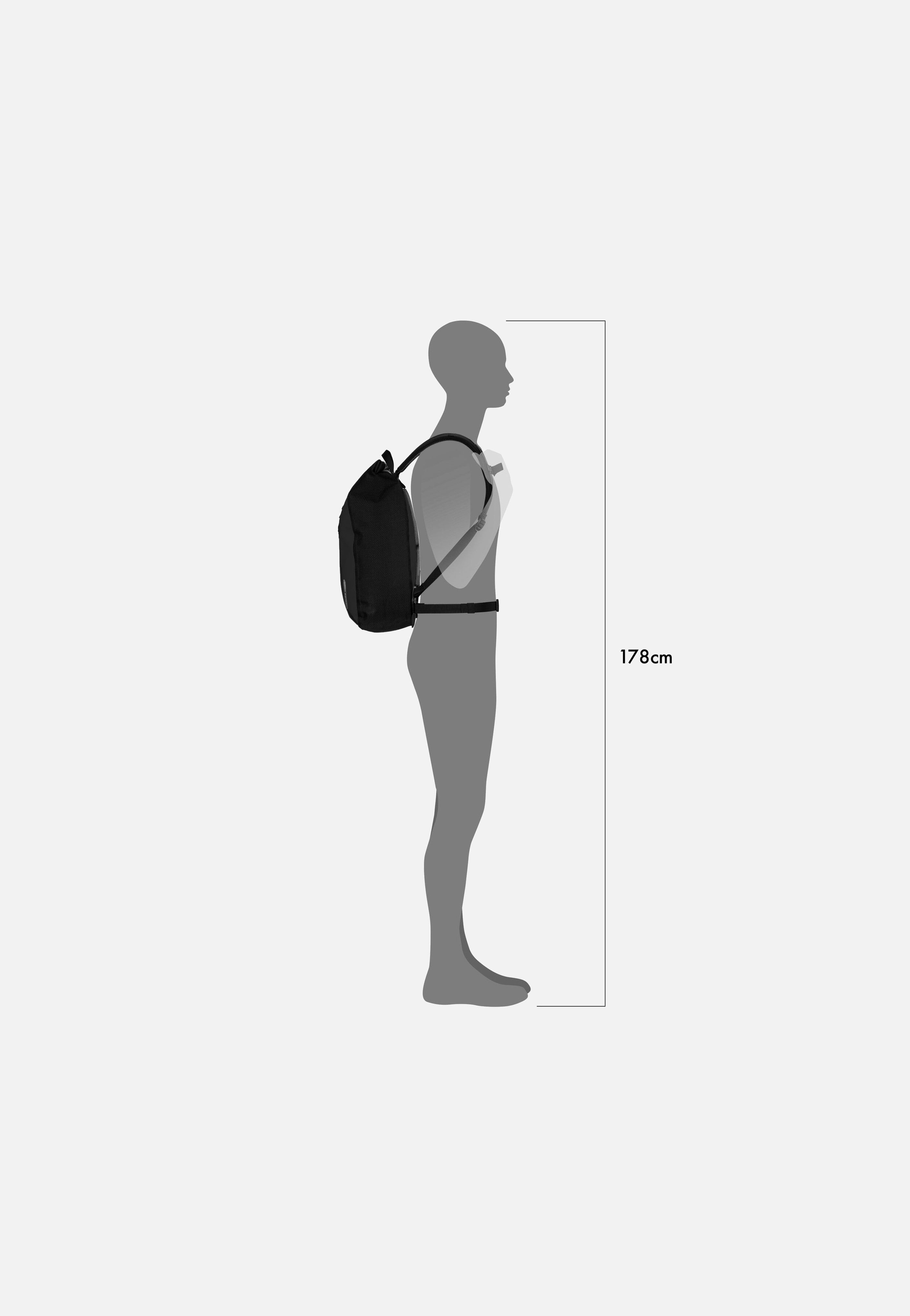 ORTLIEB Velocity 17L Schwarz Rolltop Rucksack