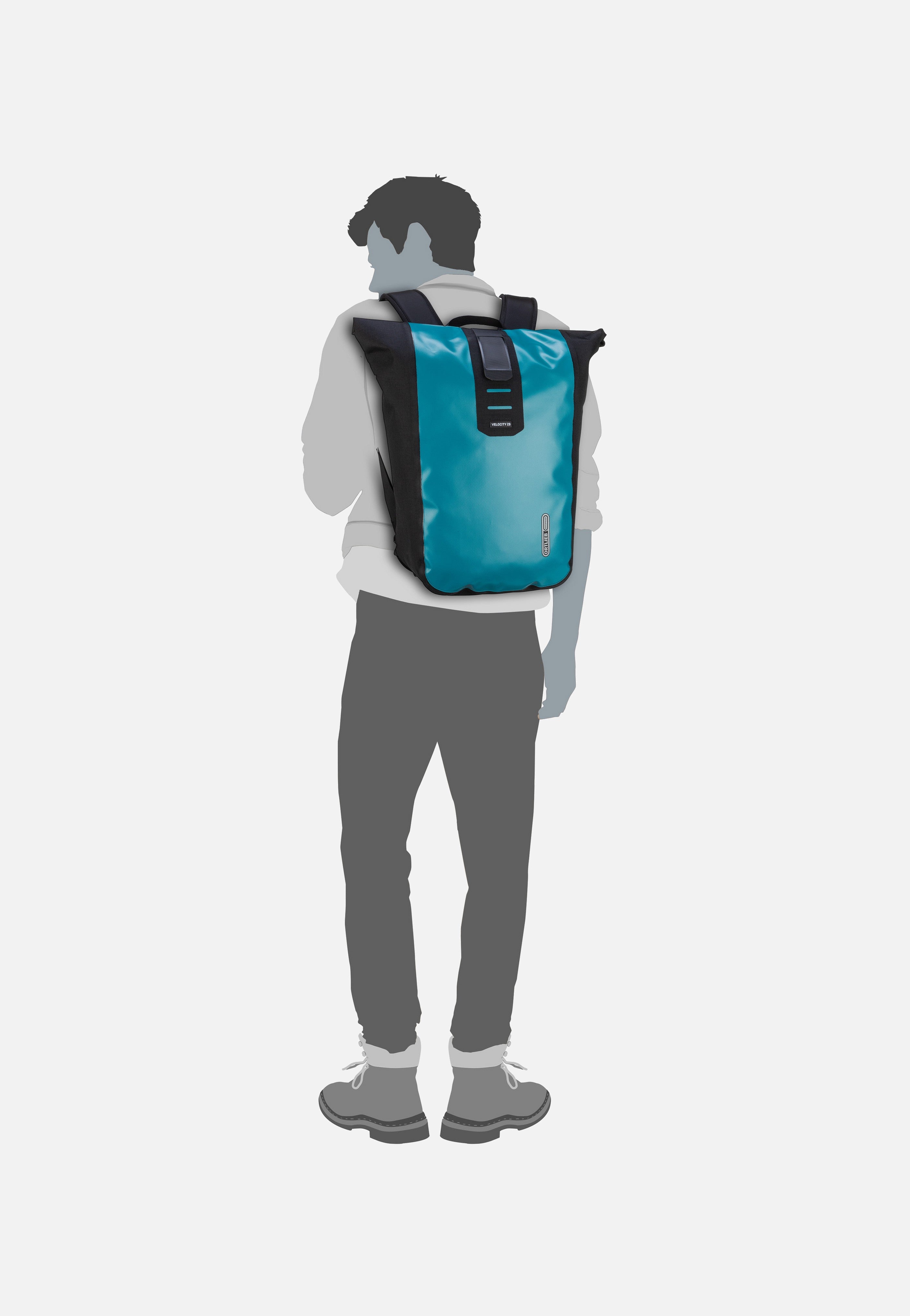 ORTLIEB Velocity 29L Petrol Schwarz Rolltop Rucksack