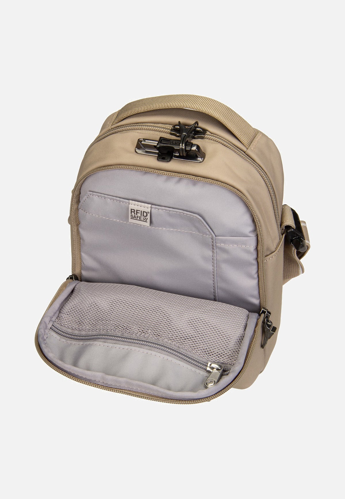 Pacsafe V Companion Beige Umhängetasche