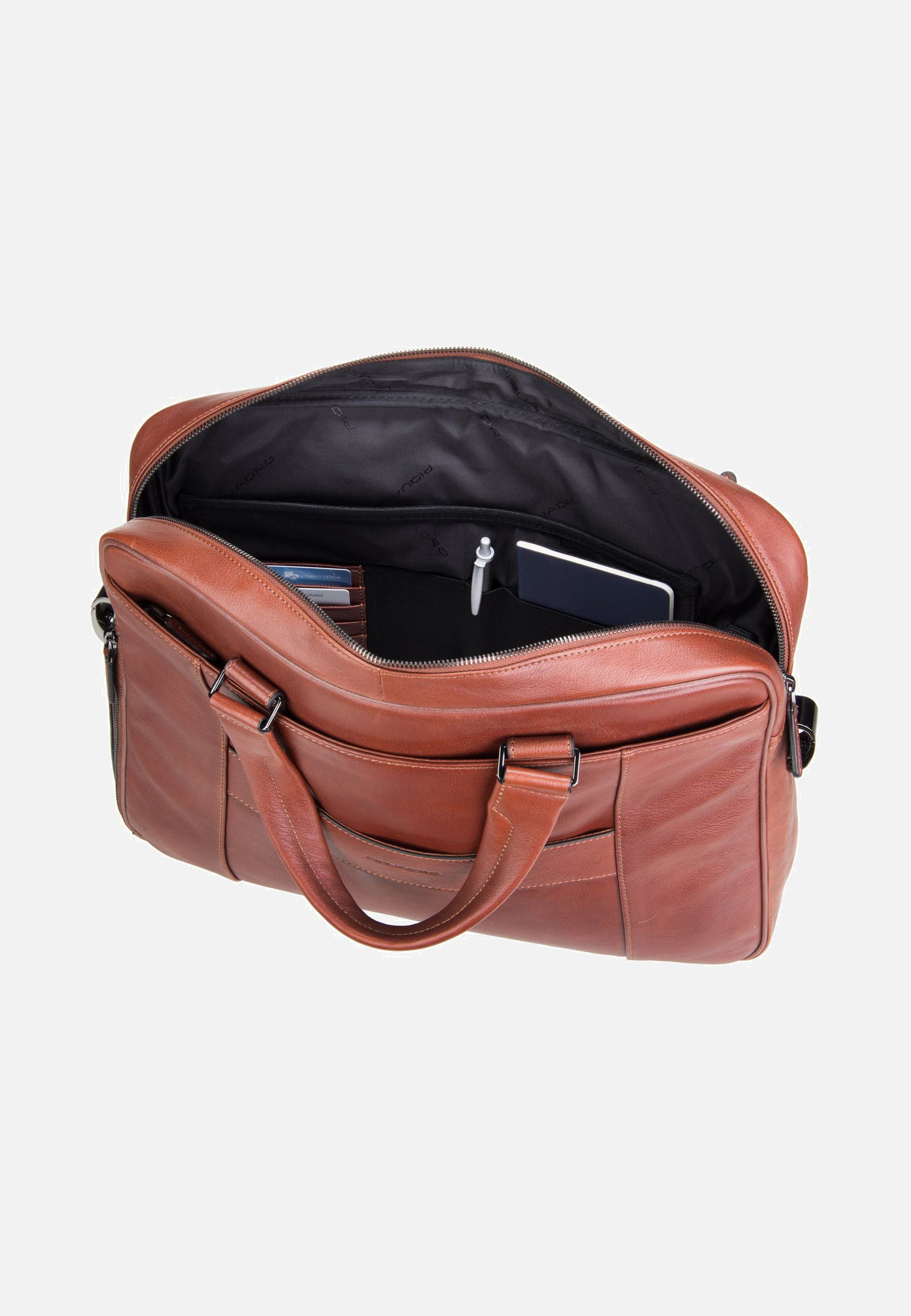 Piquadro Black Square 2849 Connequ Cuoio Tobacco Aktentasche