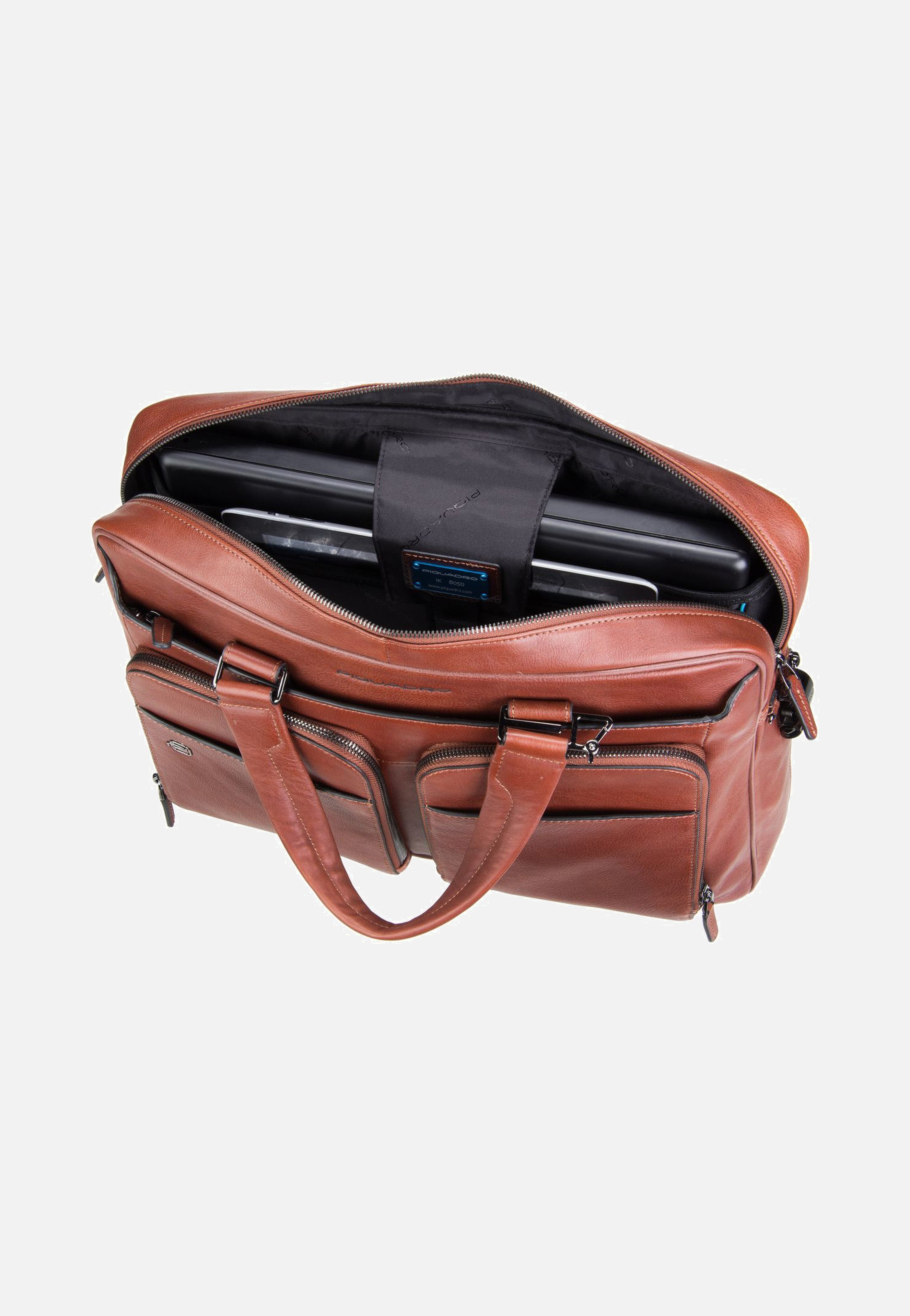 Piquadro Black Square 2849 Connequ Cuoio Tobacco Aktentasche