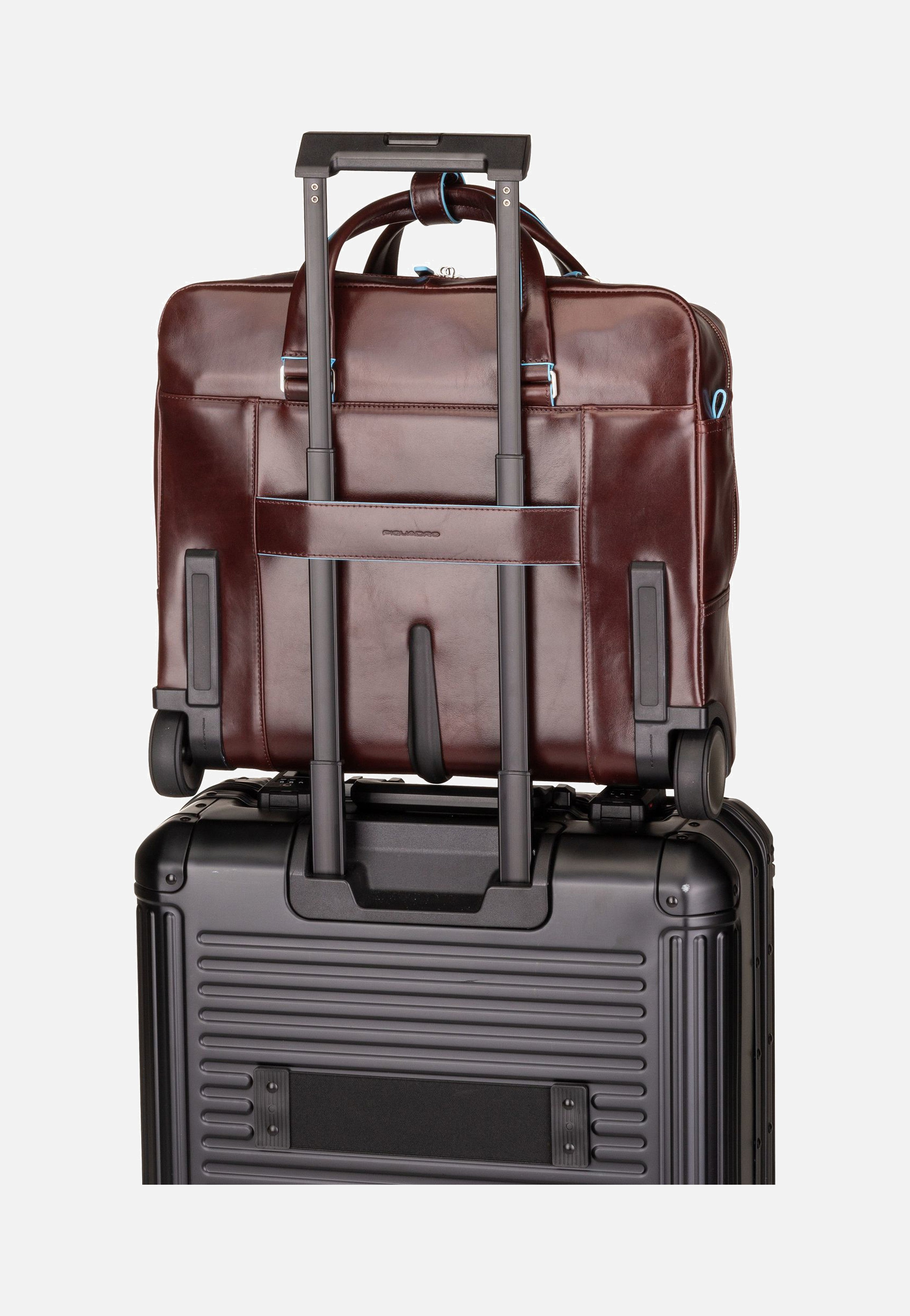 Piquadro Blue Square Wheeled 4729 Mogano Pilotenkoffer