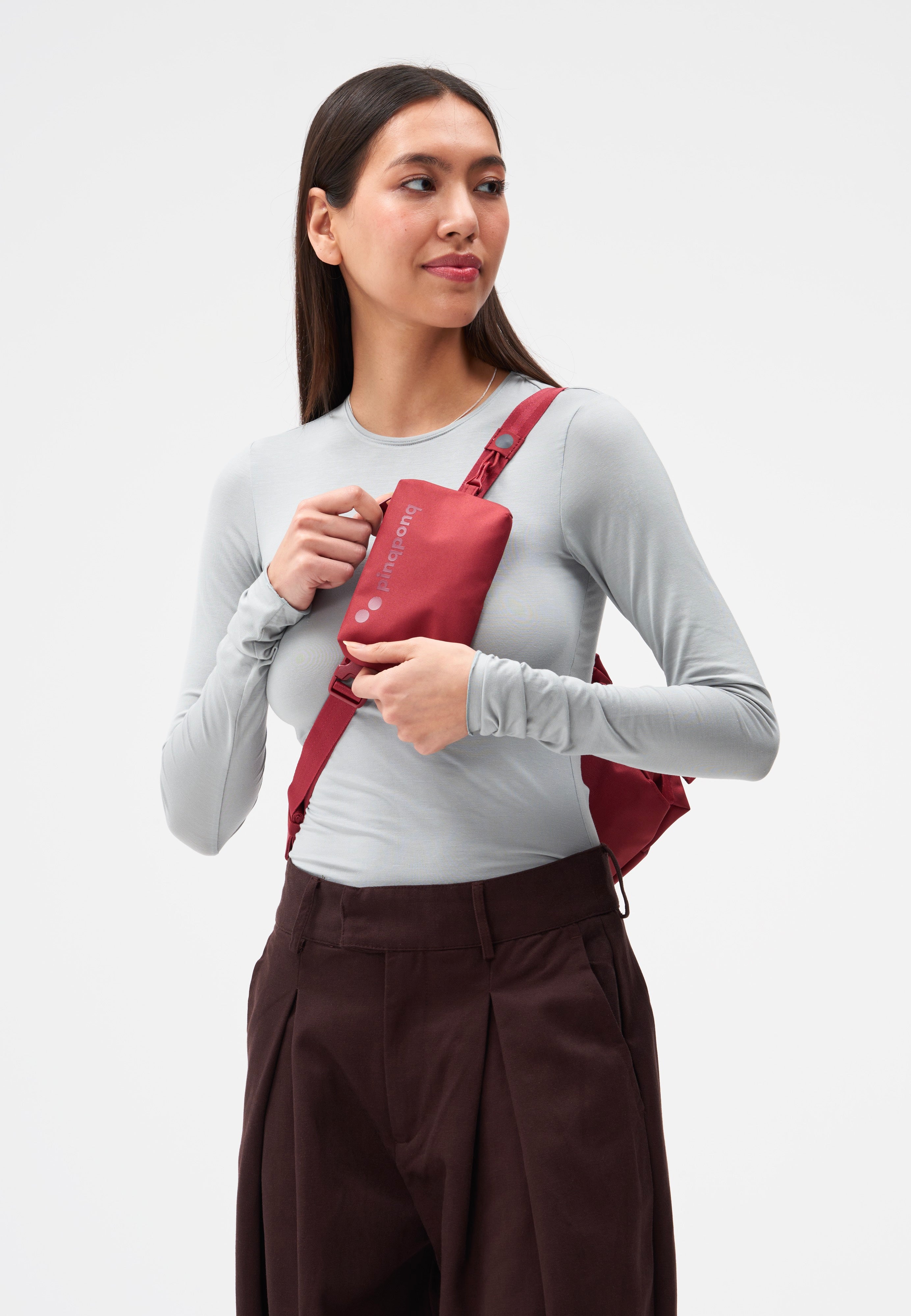 pinqponq Aksel Sienna Red Crossbody Bag