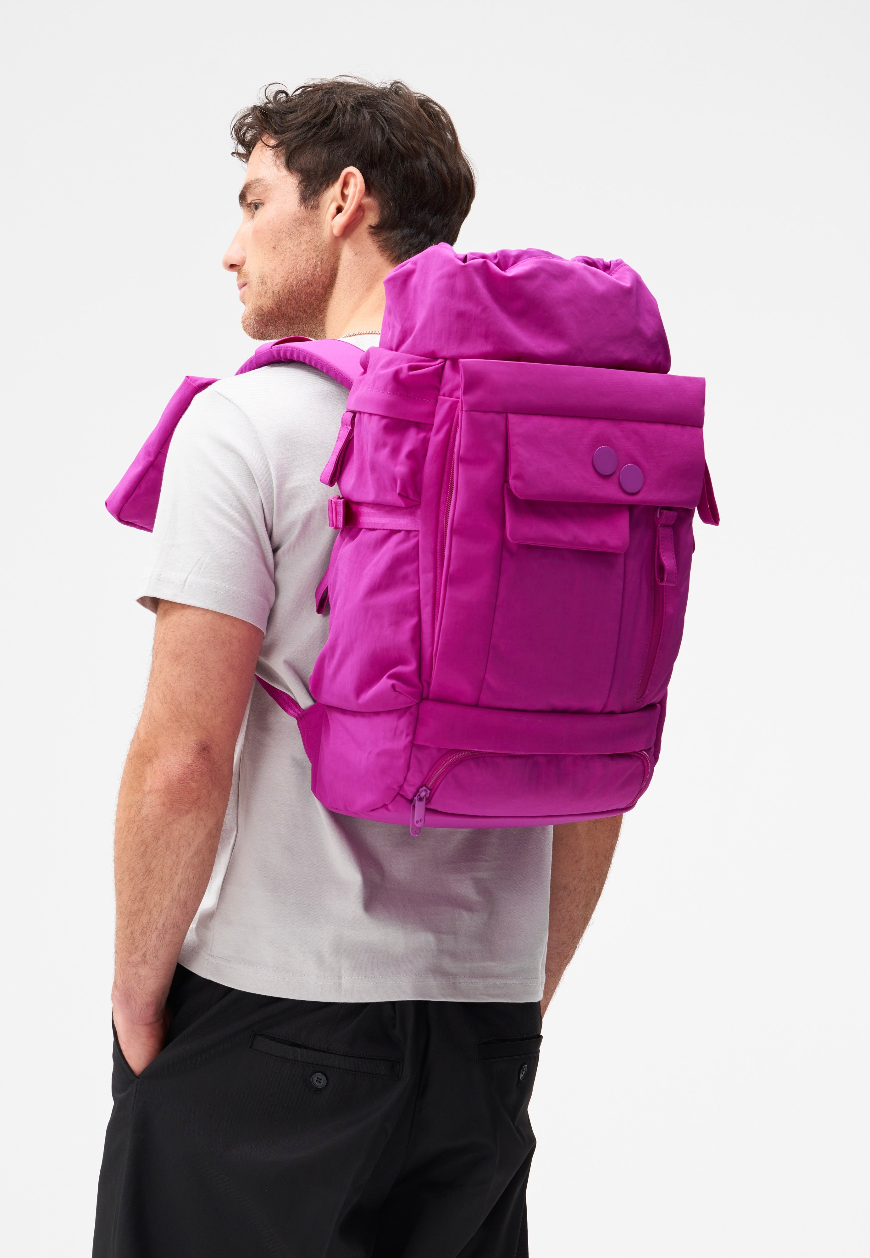 pinqponq Blok Medium Crinkle Fuchsia Backpack