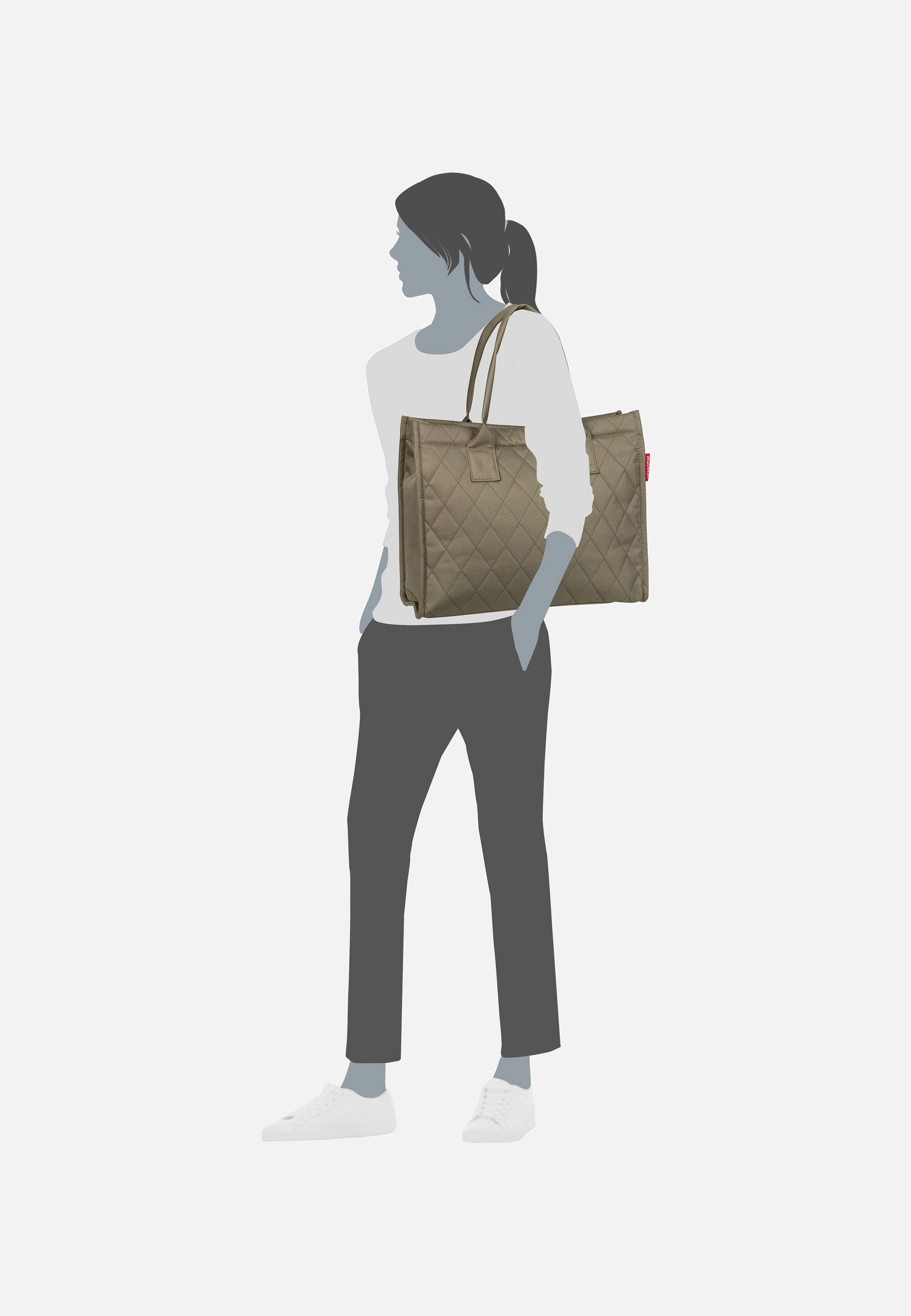 reisenthel Daily Shopper Rhombus Olive Tote Bag