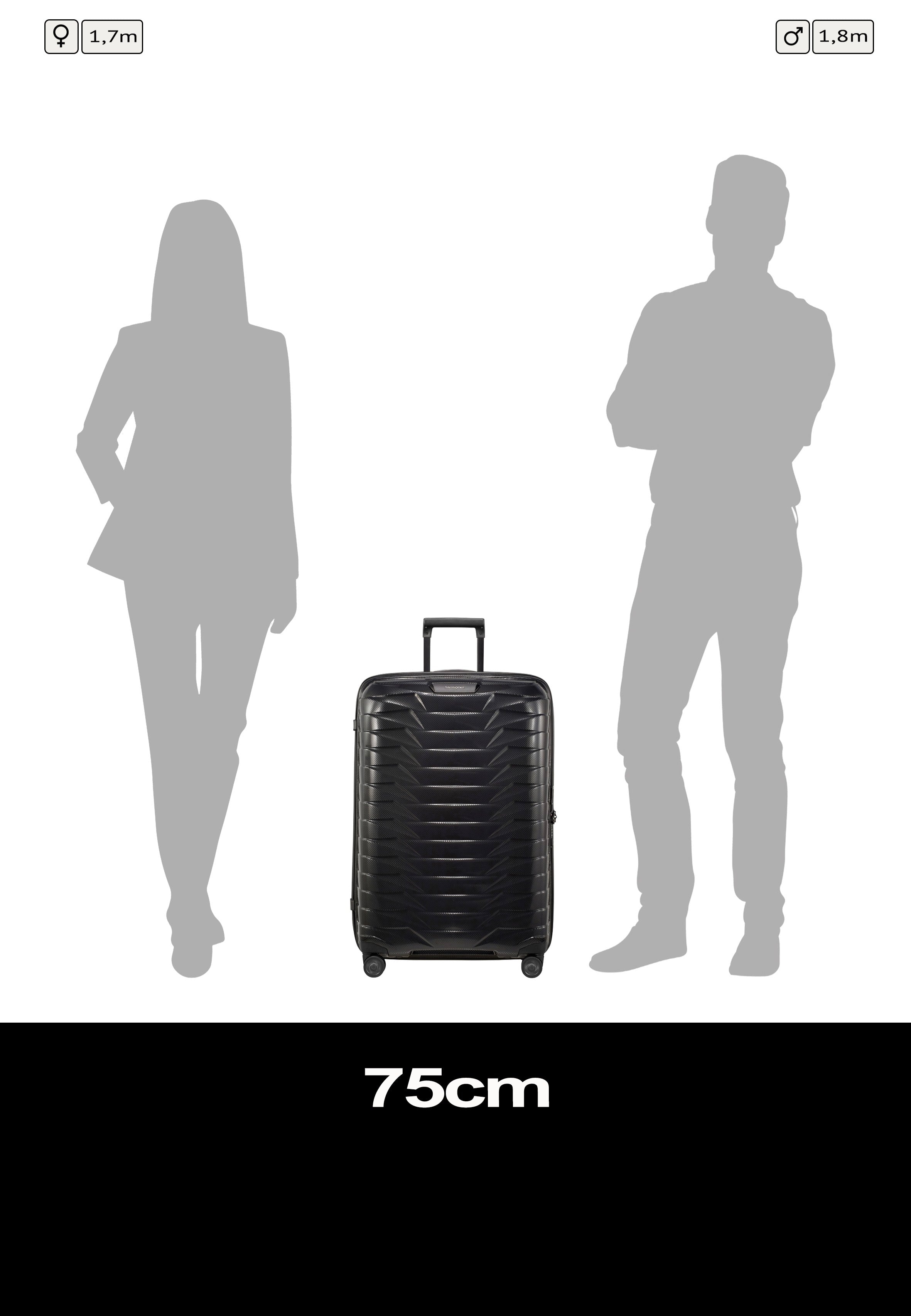 Samsonite Proxis Spinner 75/28 Black Suitcase