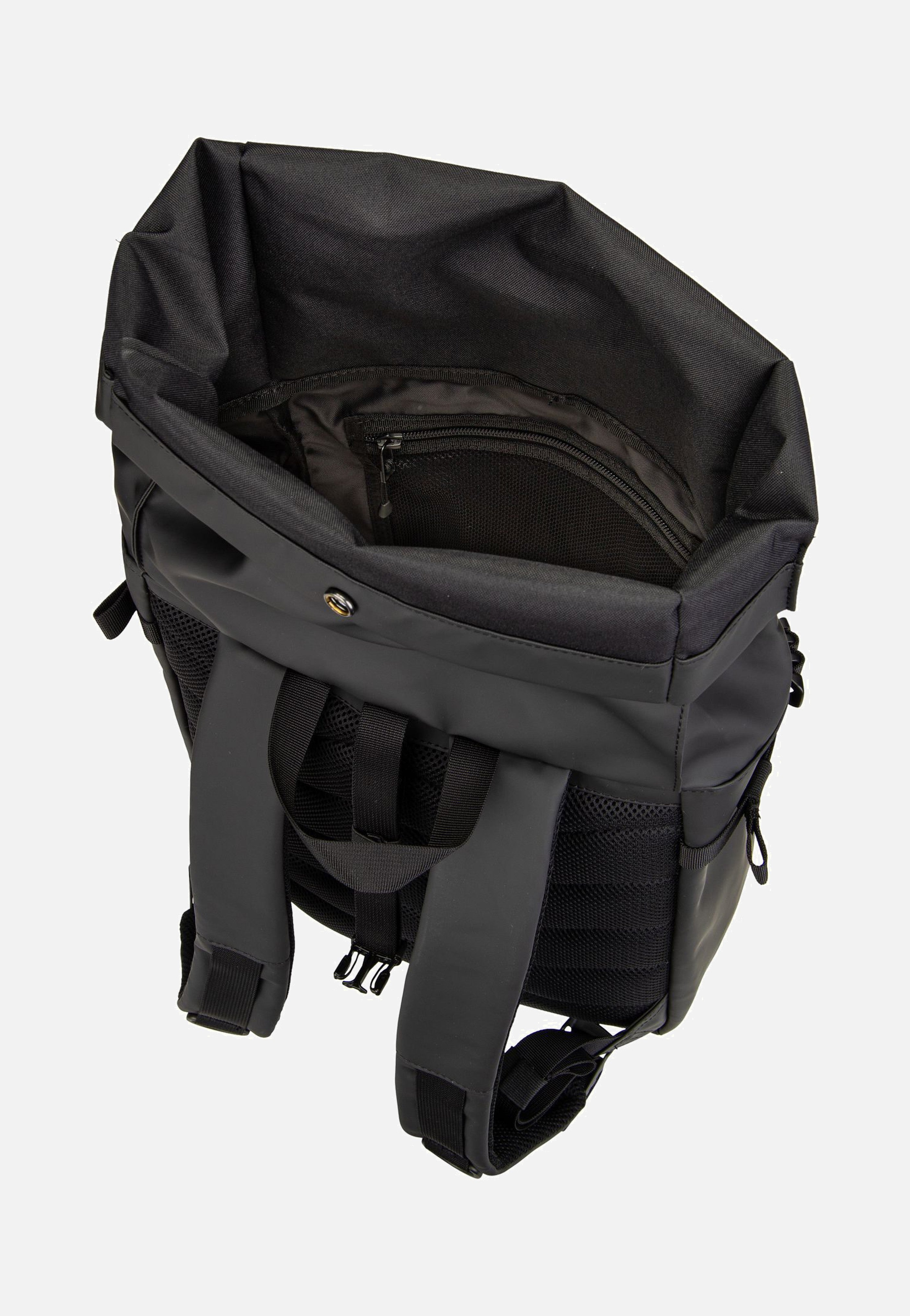 Sandqvist Stream Slim Rolltop M Black Rucksack