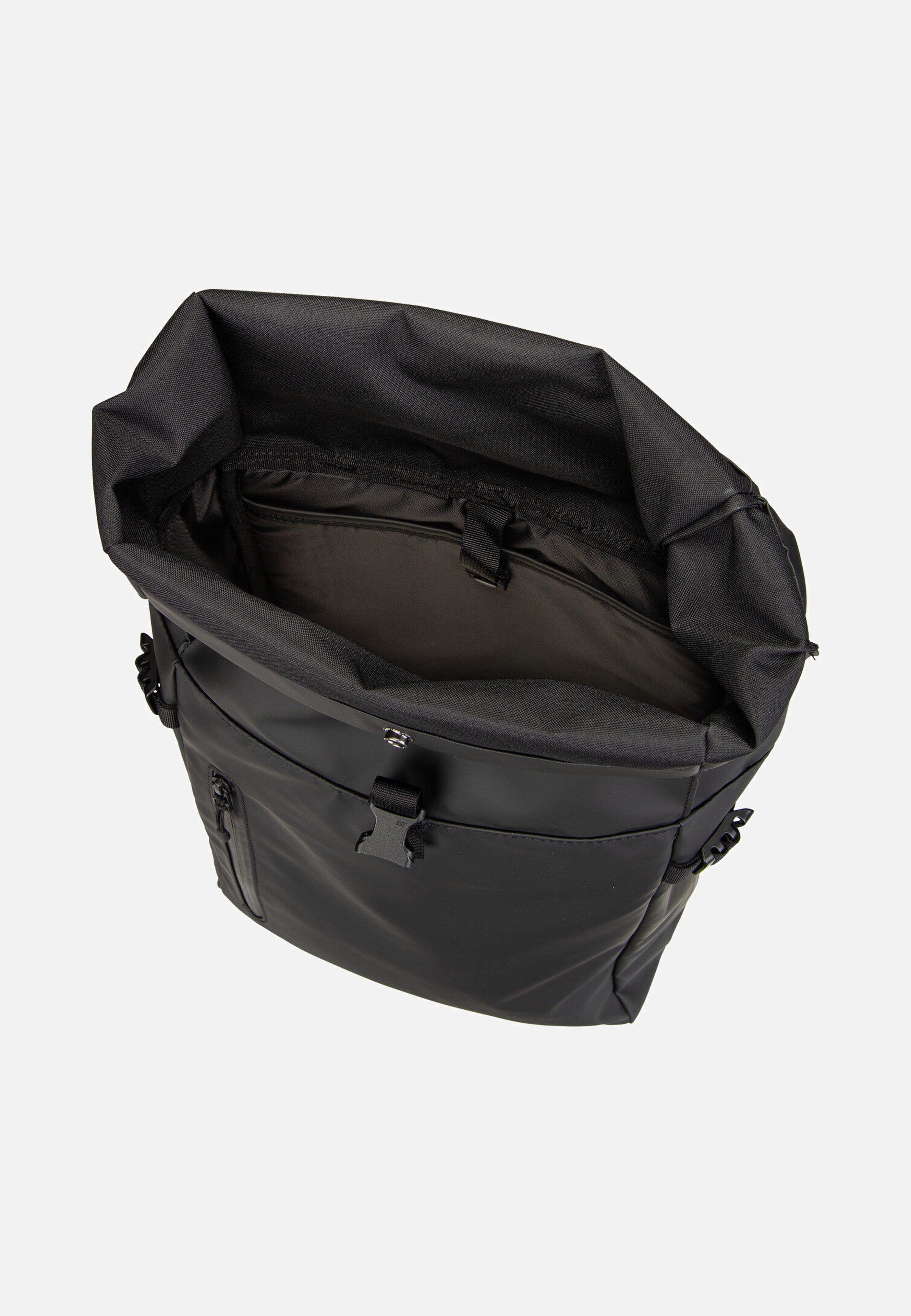 Sandqvist Stream Slim Rolltop M Black Rucksack