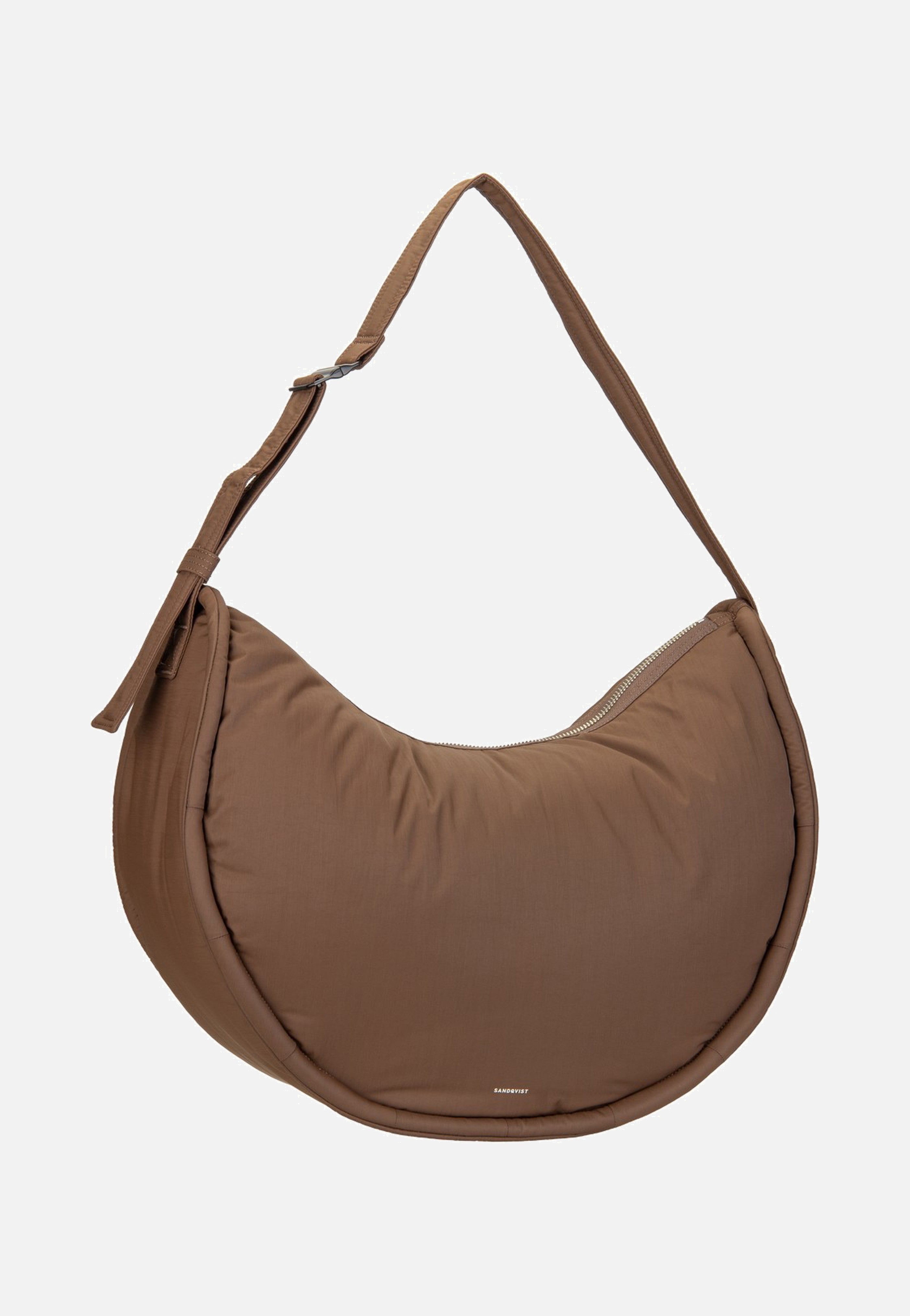 Sandqvist Curve Half Moon Dark Taupe Hobo Bag
