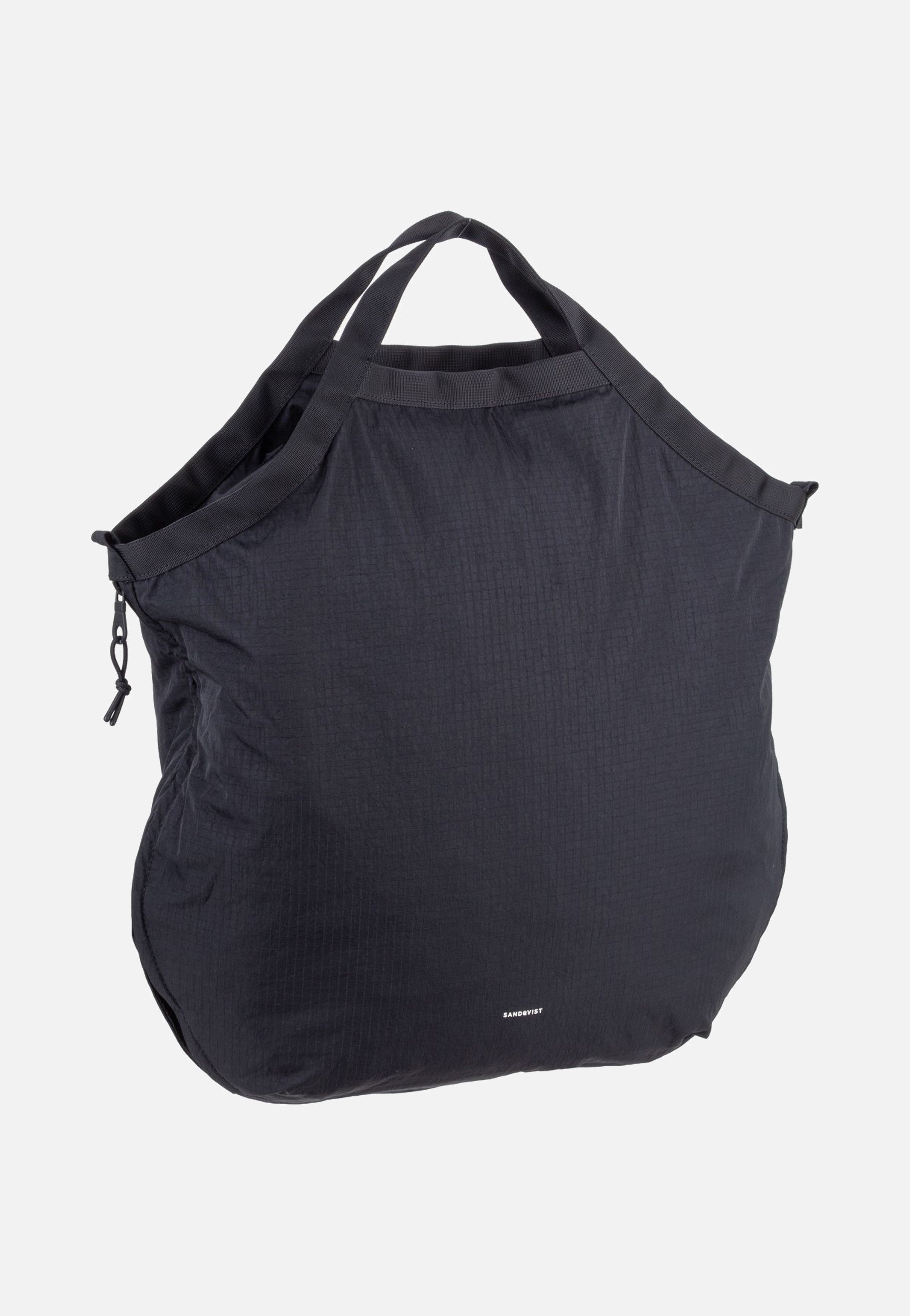 Sandqvist Grid Tote Black Tote Bag