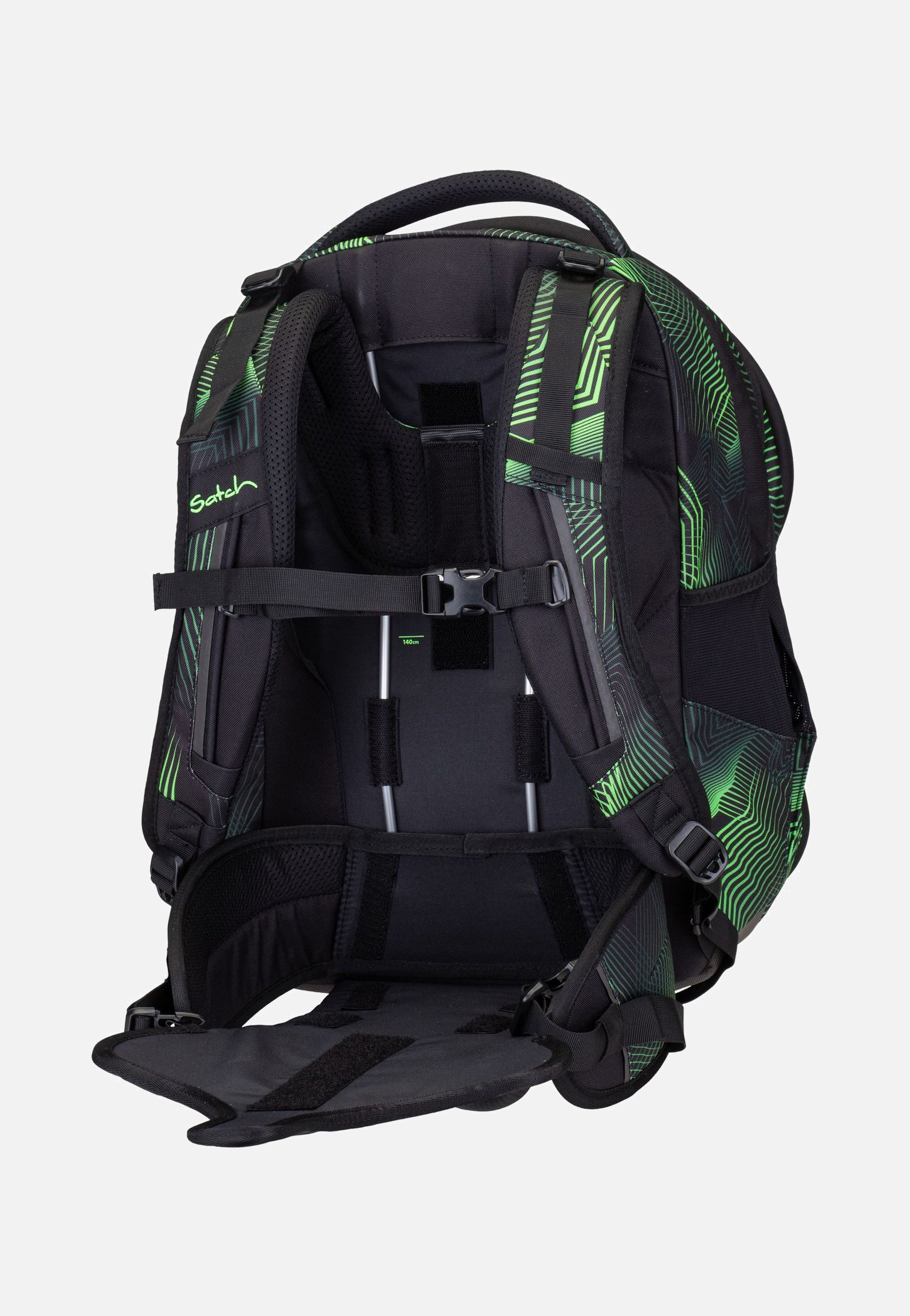 satch satch Match Seismic Green School Bag