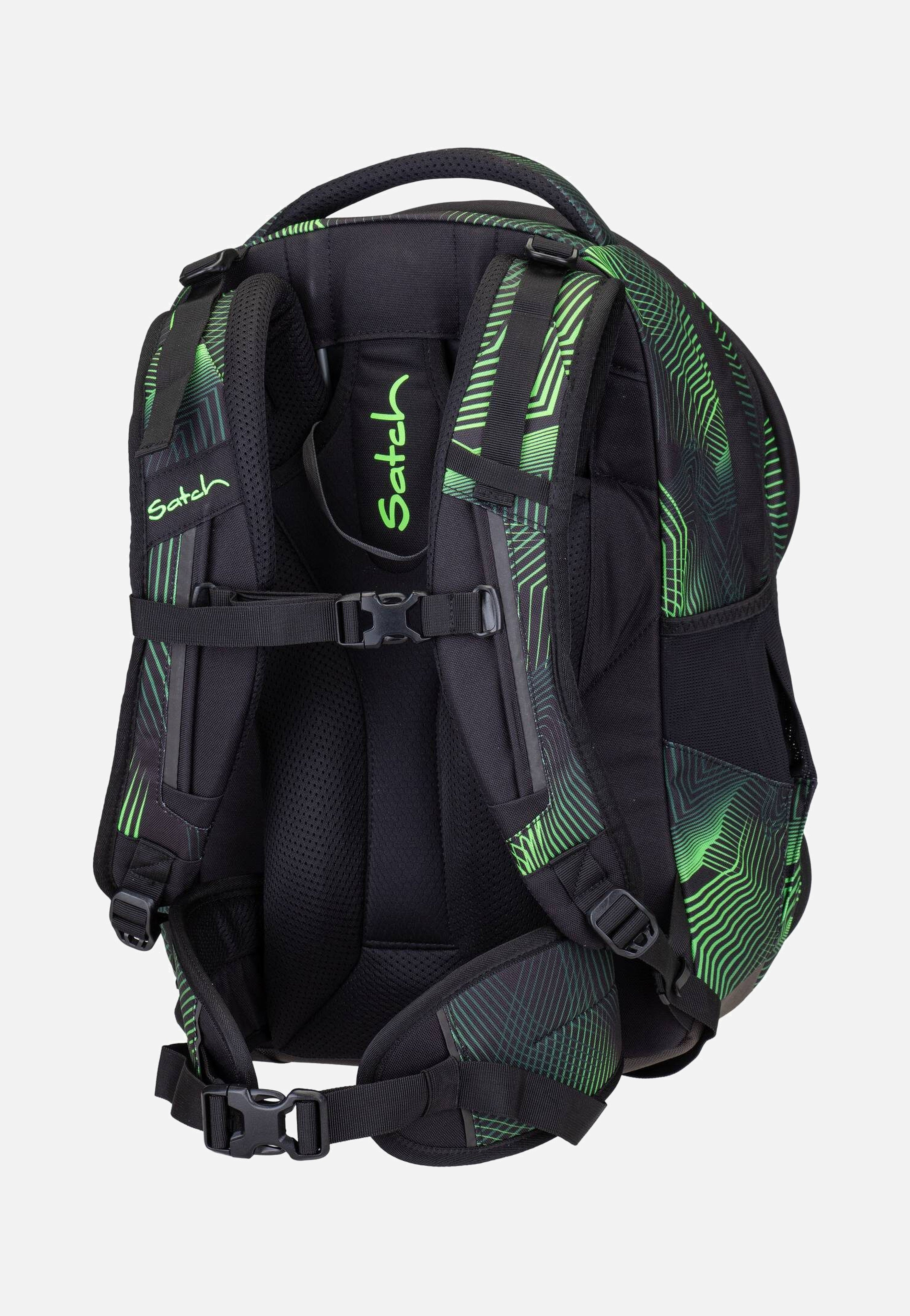 satch satch Match Seismic Green School Bag