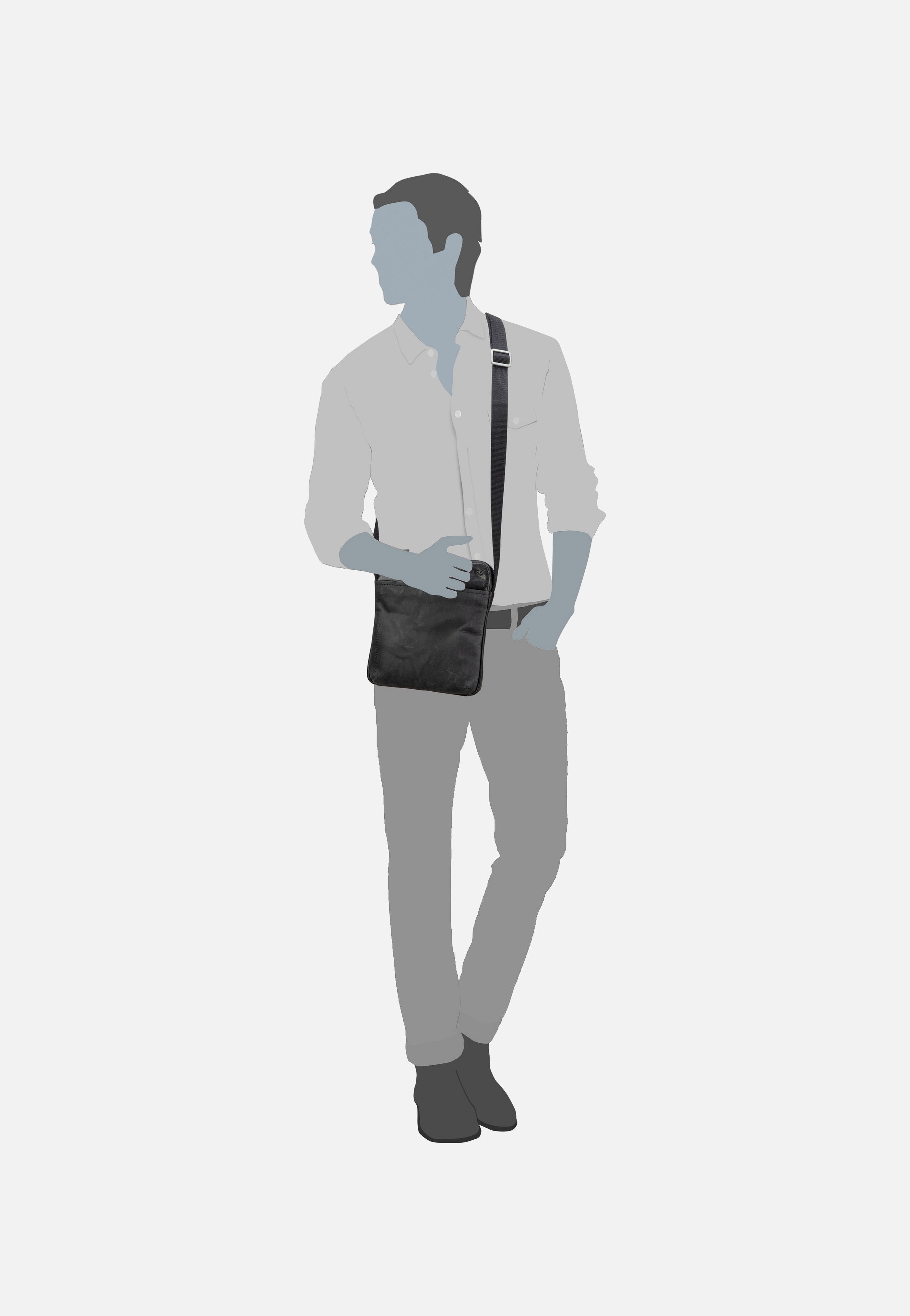 Strellson Brick Lane Marcus XSVZ Black Beuteltasche