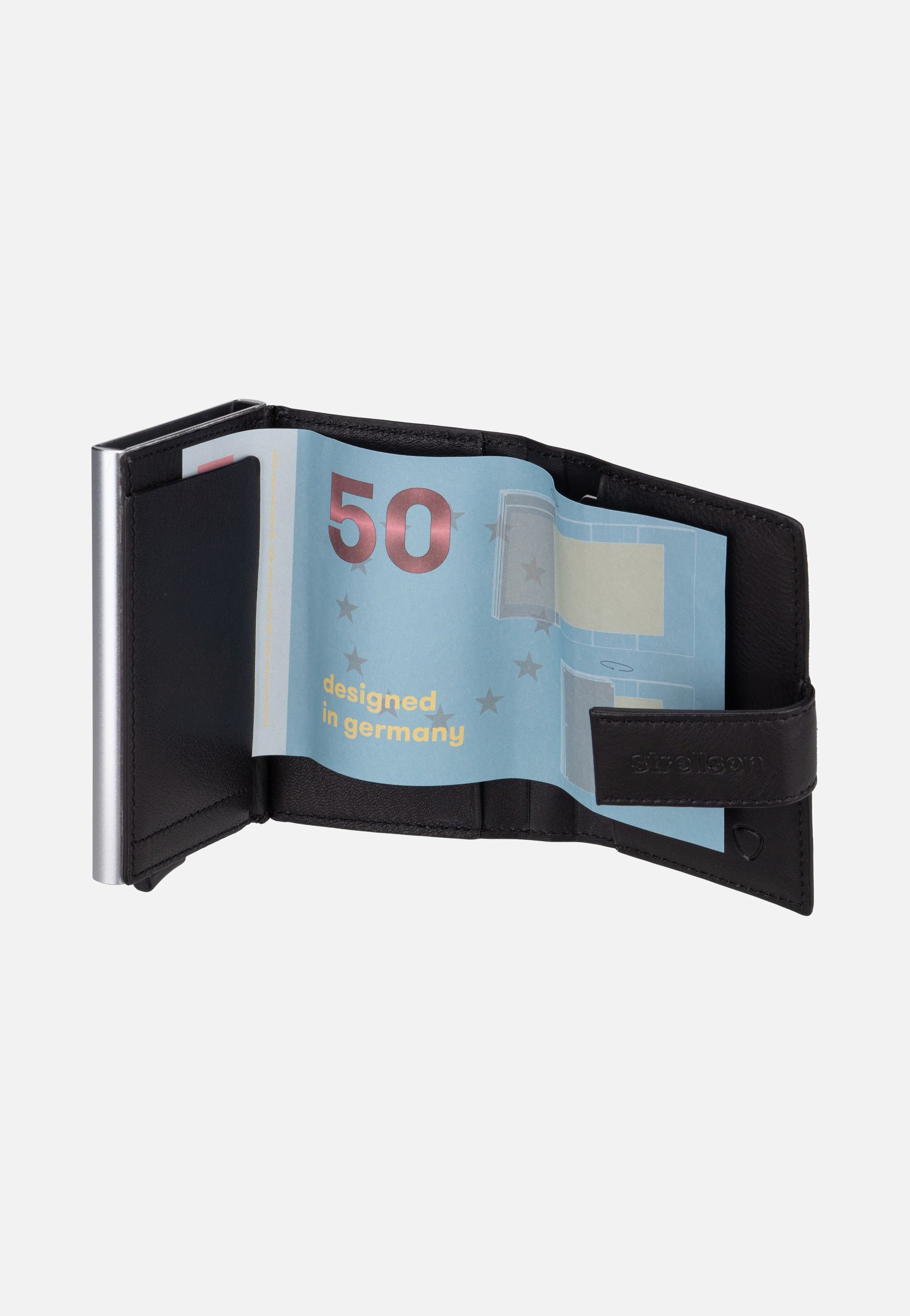 Strellson Carter C Two E-Cage SV8 Black Portemonnaie
