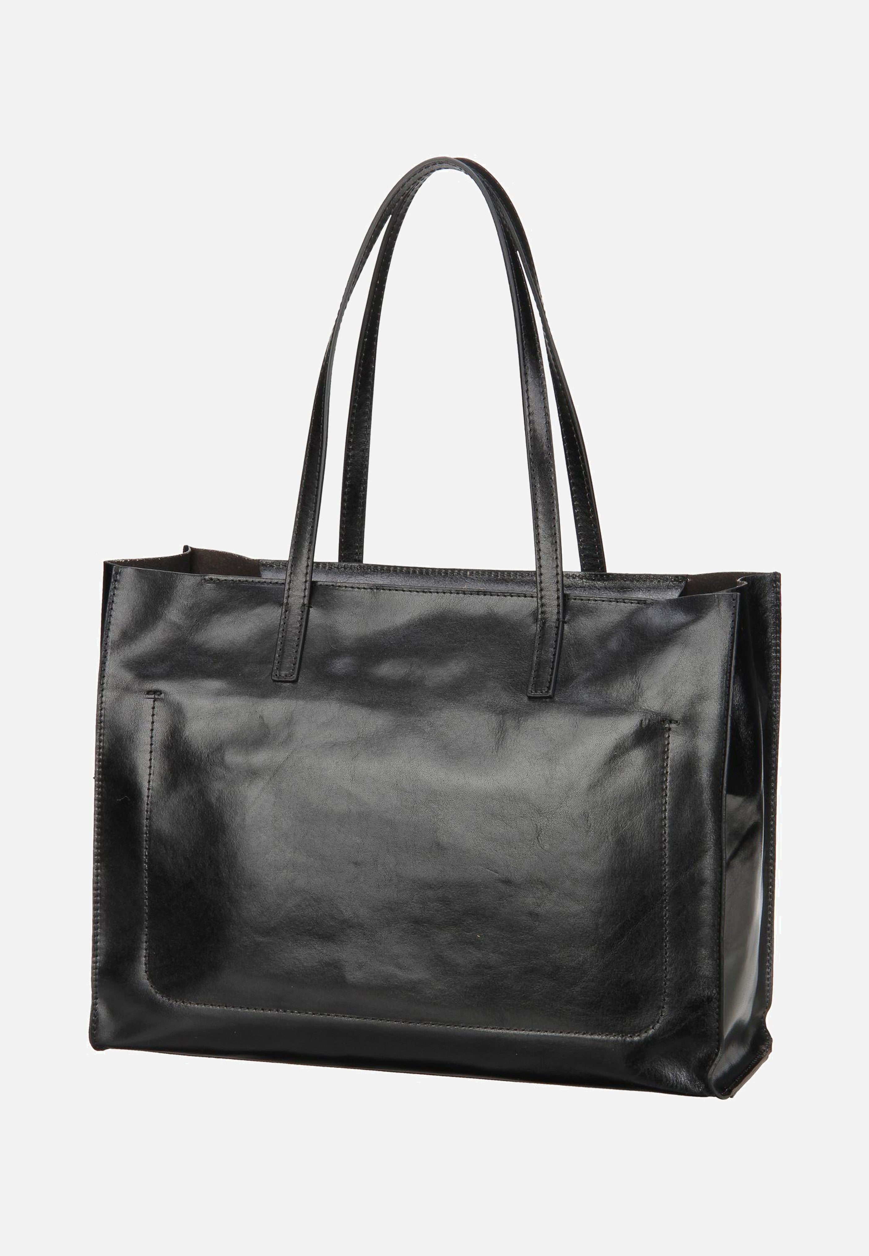The Bridge Mirra Shopping with Zip 1314 Nero/Oro Shopper