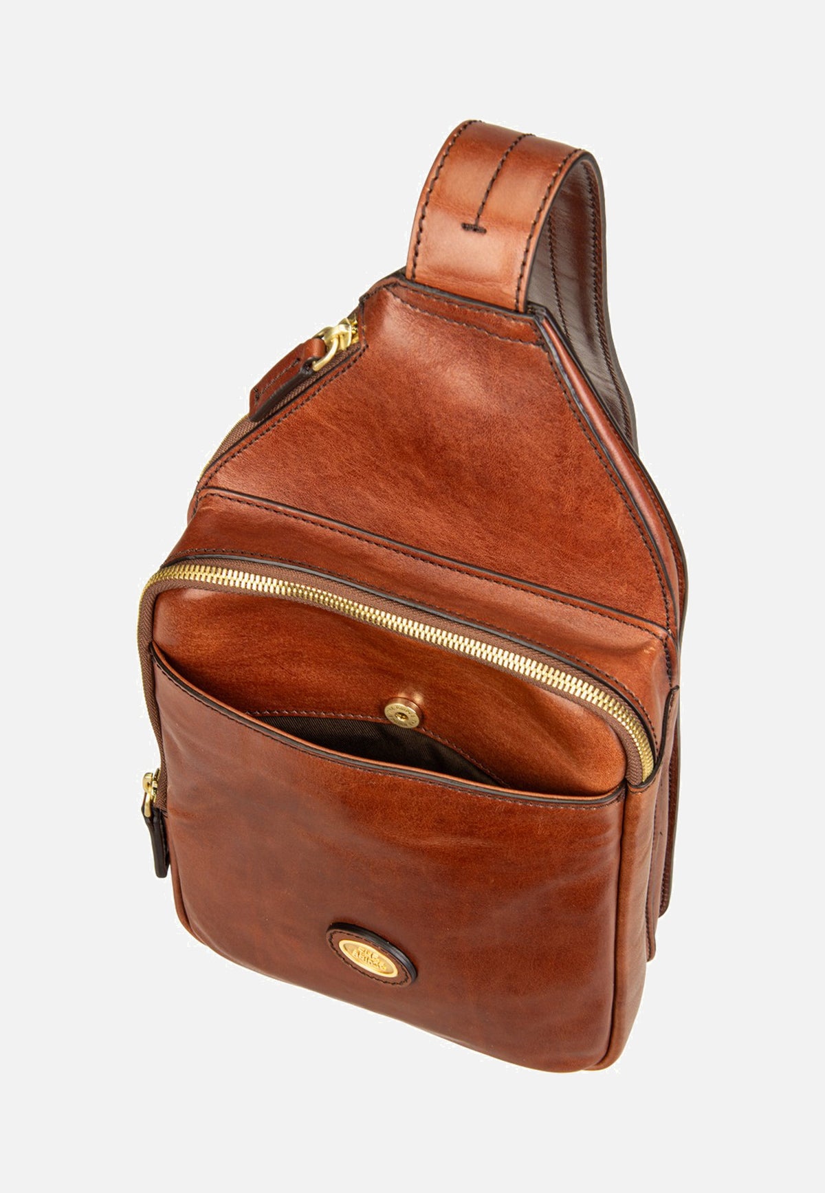 The Bridge Story Uomo Sling Pack Marrone/Oro Sling Bag