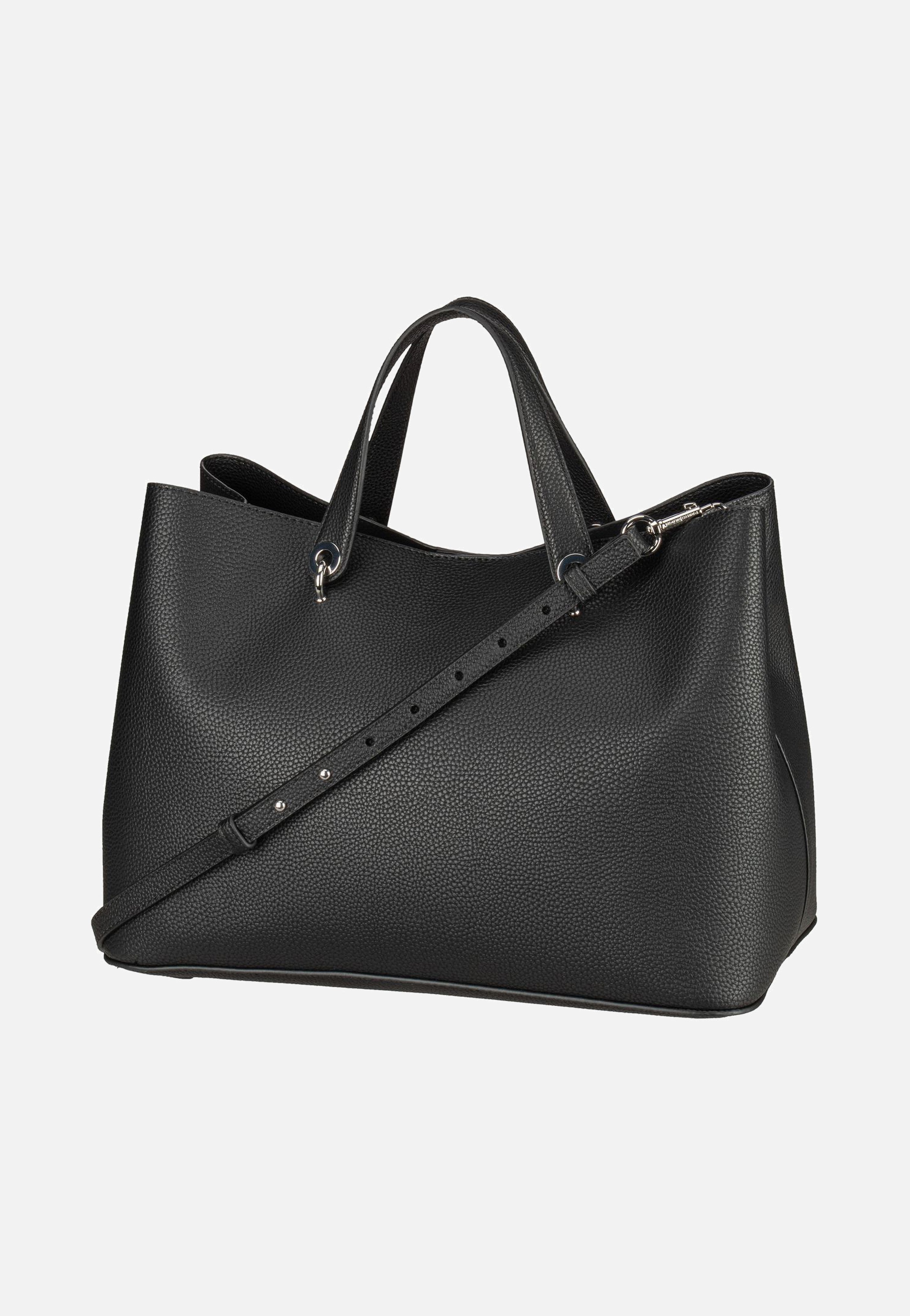 Tommy Hilfiger TH Emblem Satchel Black Tote Bag