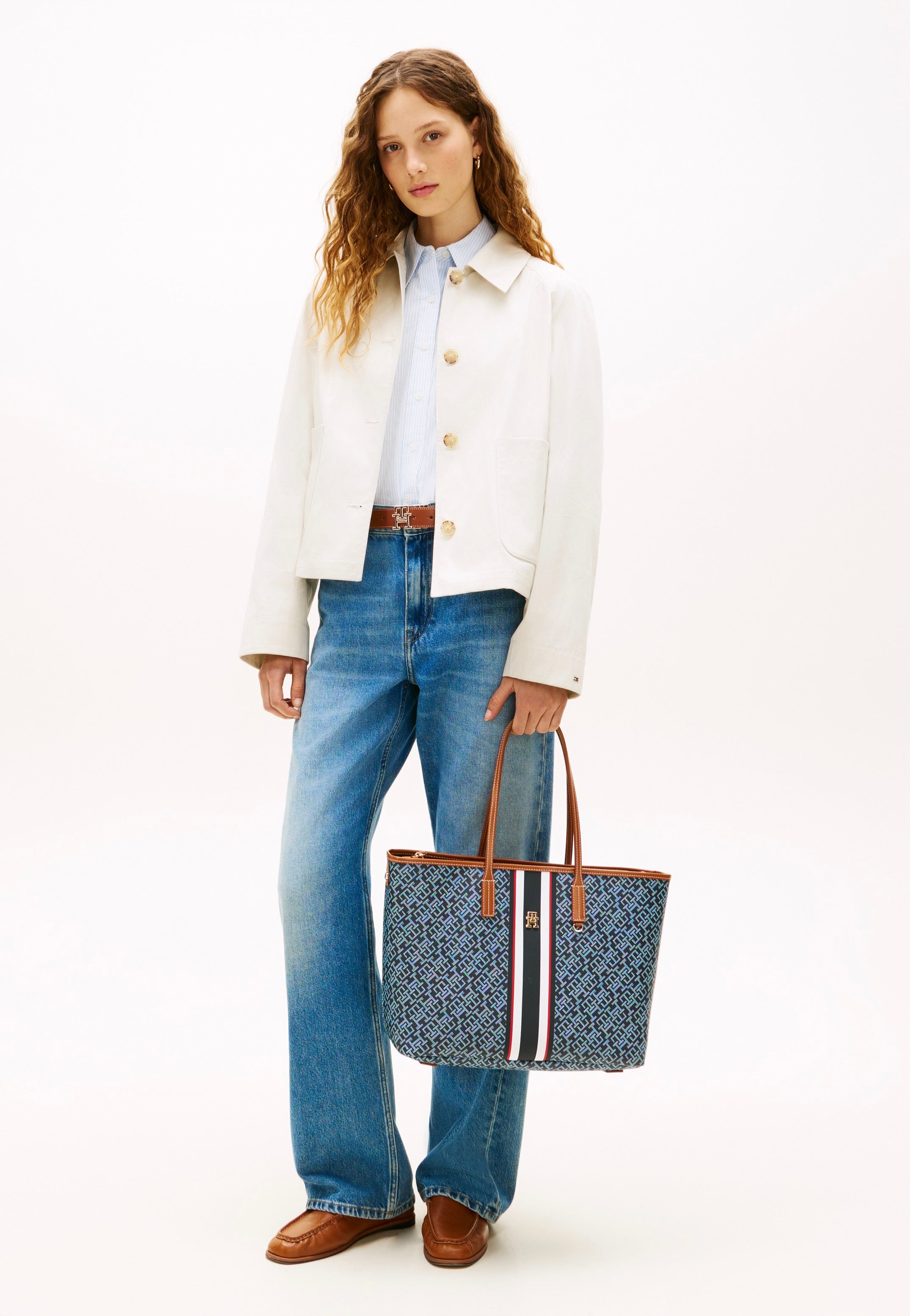 Tommy Hilfiger TH Monoplay Tote Stripe Le Blue Mix Shopper