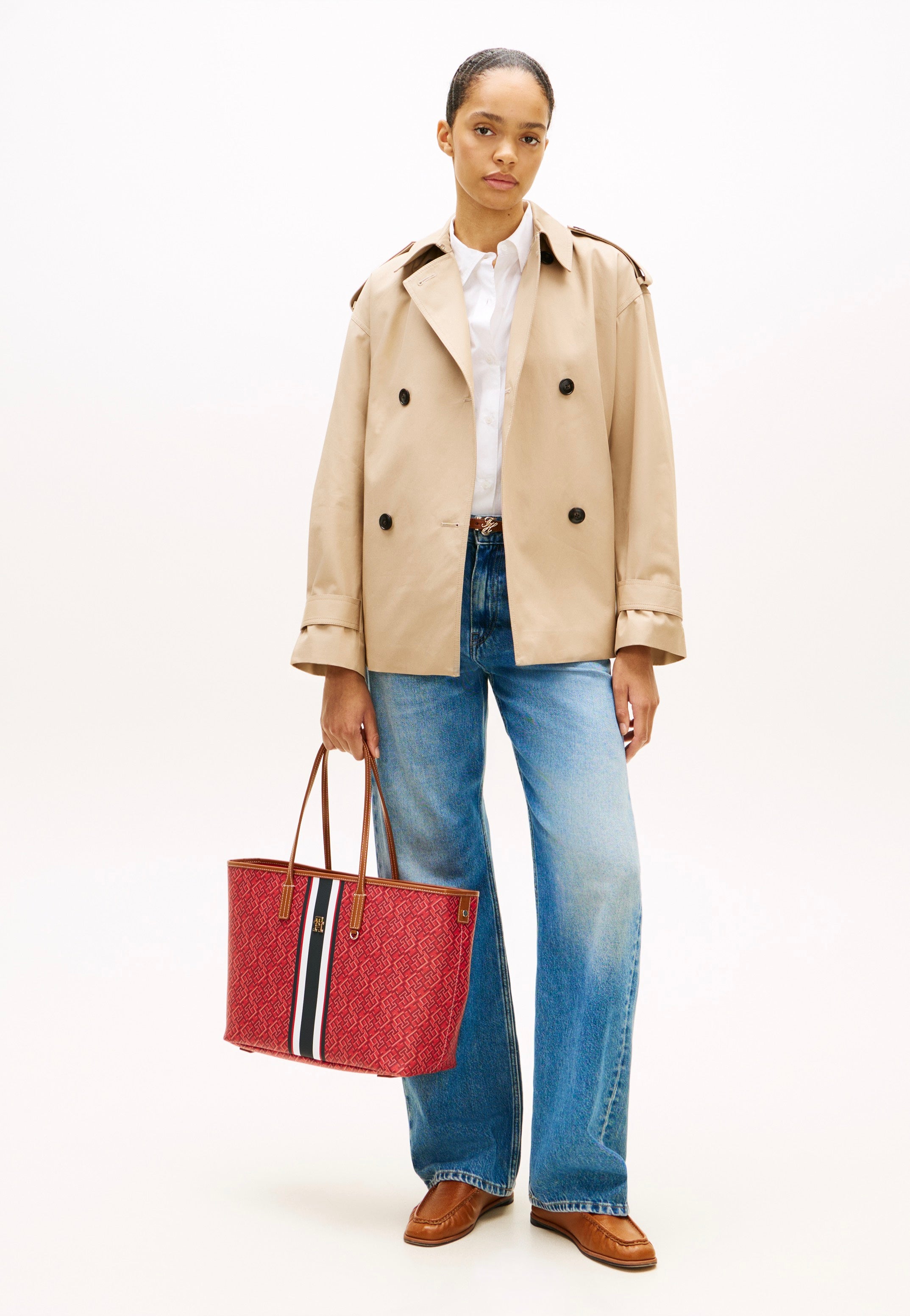 Tommy Hilfiger TH Monoplay Tote Stripe Le Red Mix Shopper