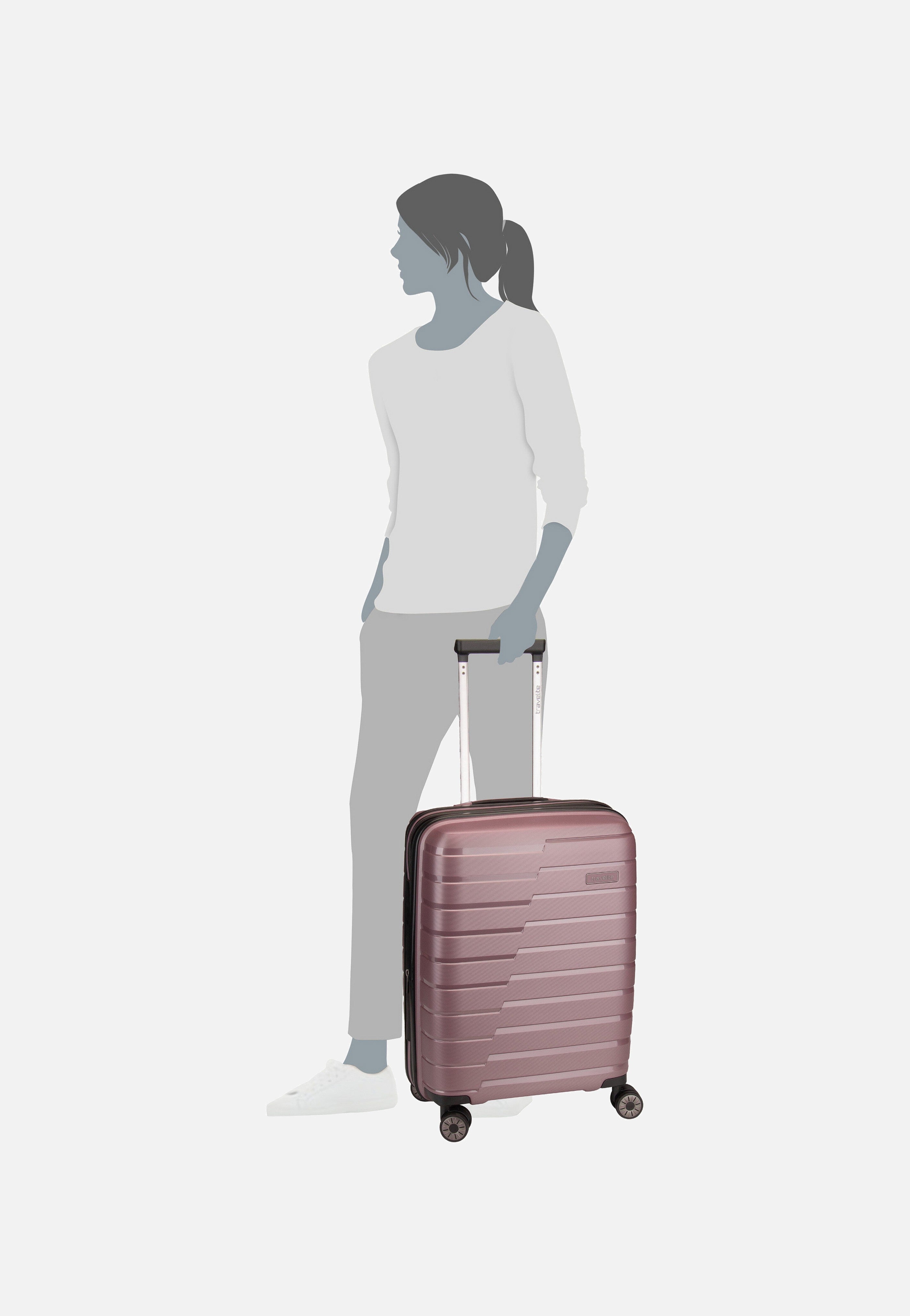 travelite Air Base 4-Rad Trolley S Exp Flieder Koffer