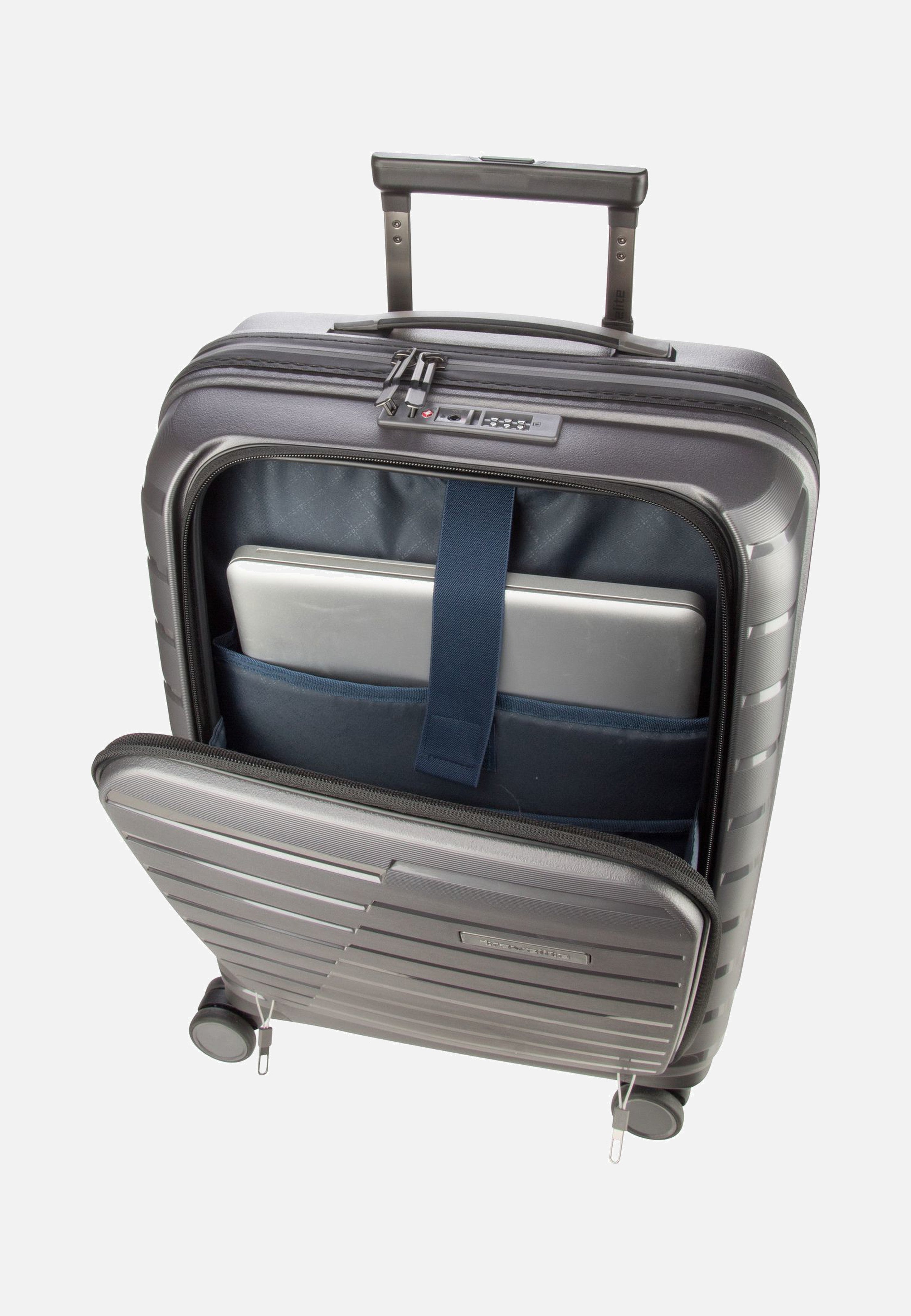 travelite Air Base 4-Rad Trolley S Vortasche Anthrazit Koffer