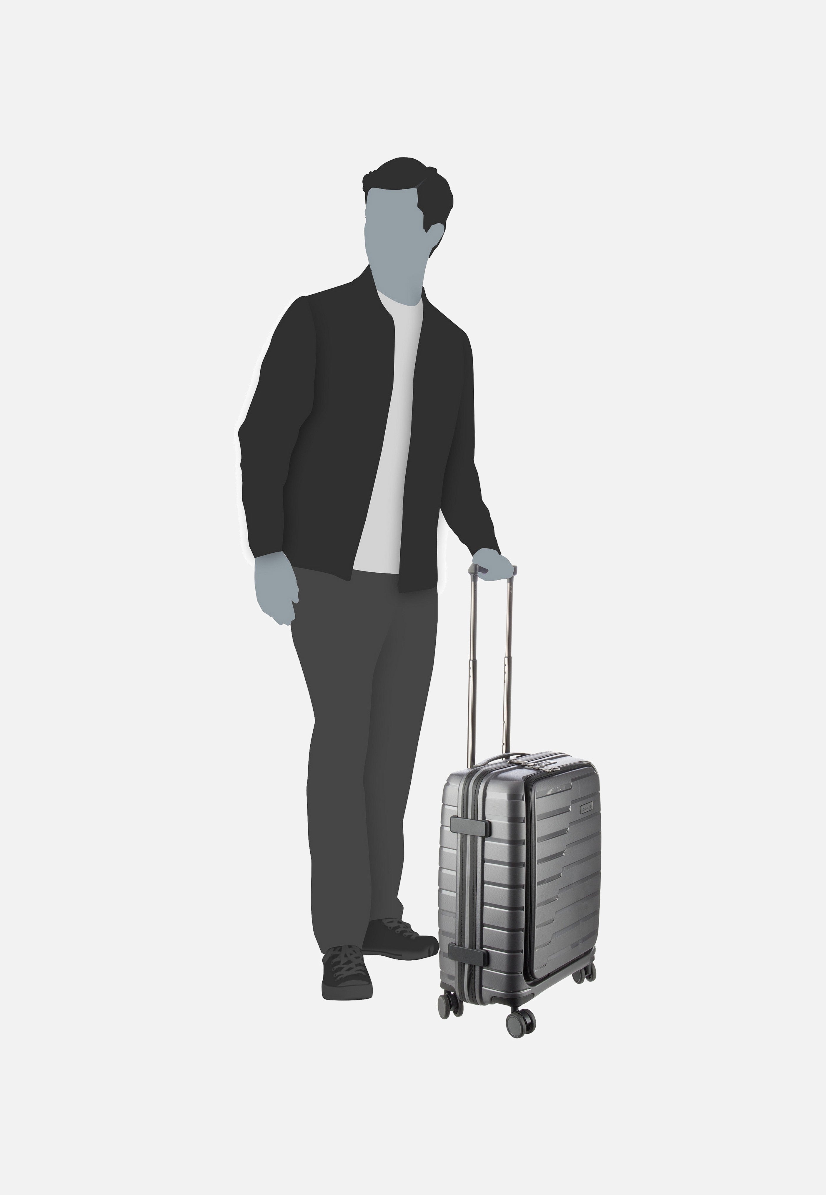 travelite Air Base 4-Rad Trolley S Vortasche Anthrazit Koffer