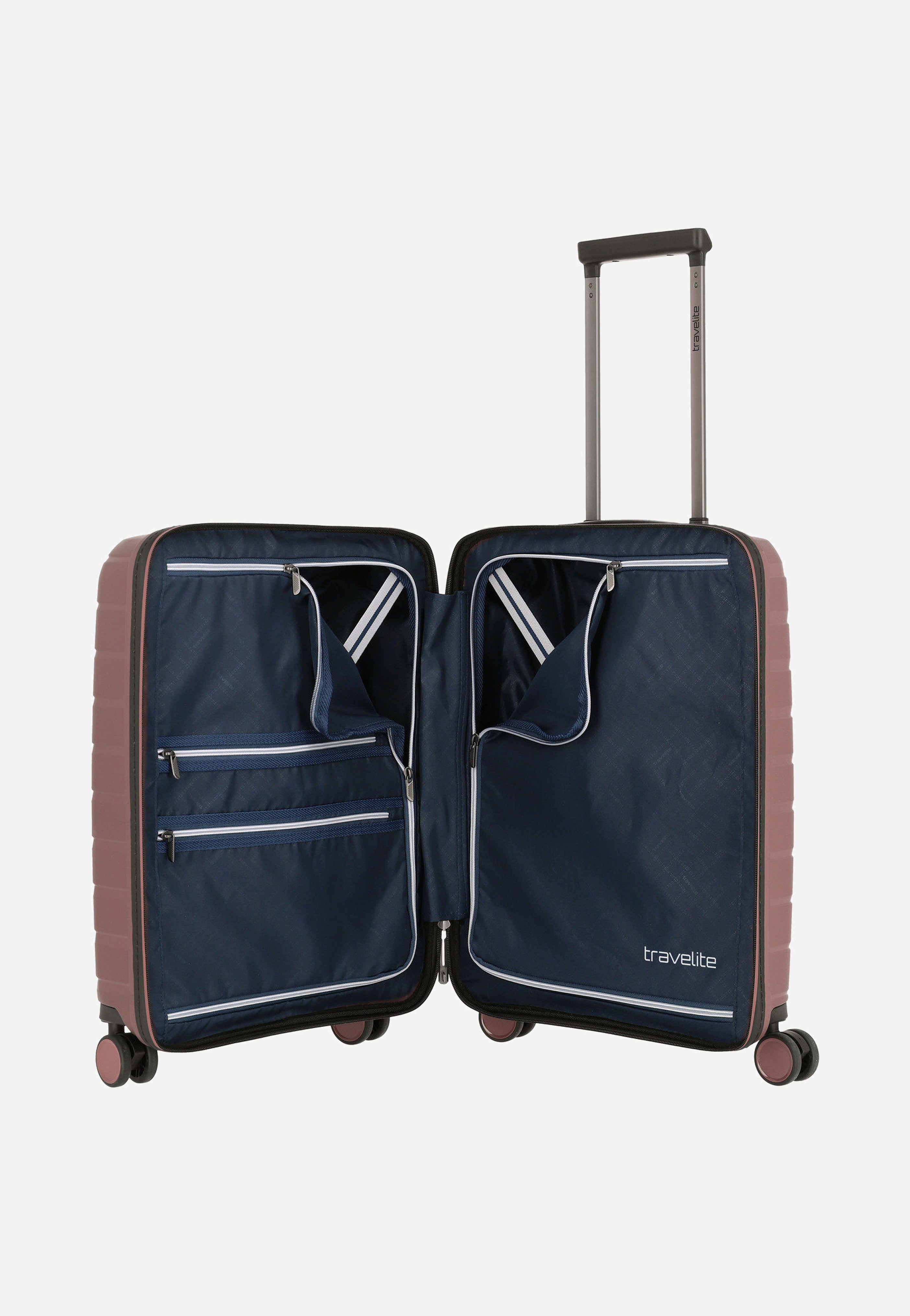 travelite Air Base 4-Rad Trolley S Vortasche Flieder Koffer