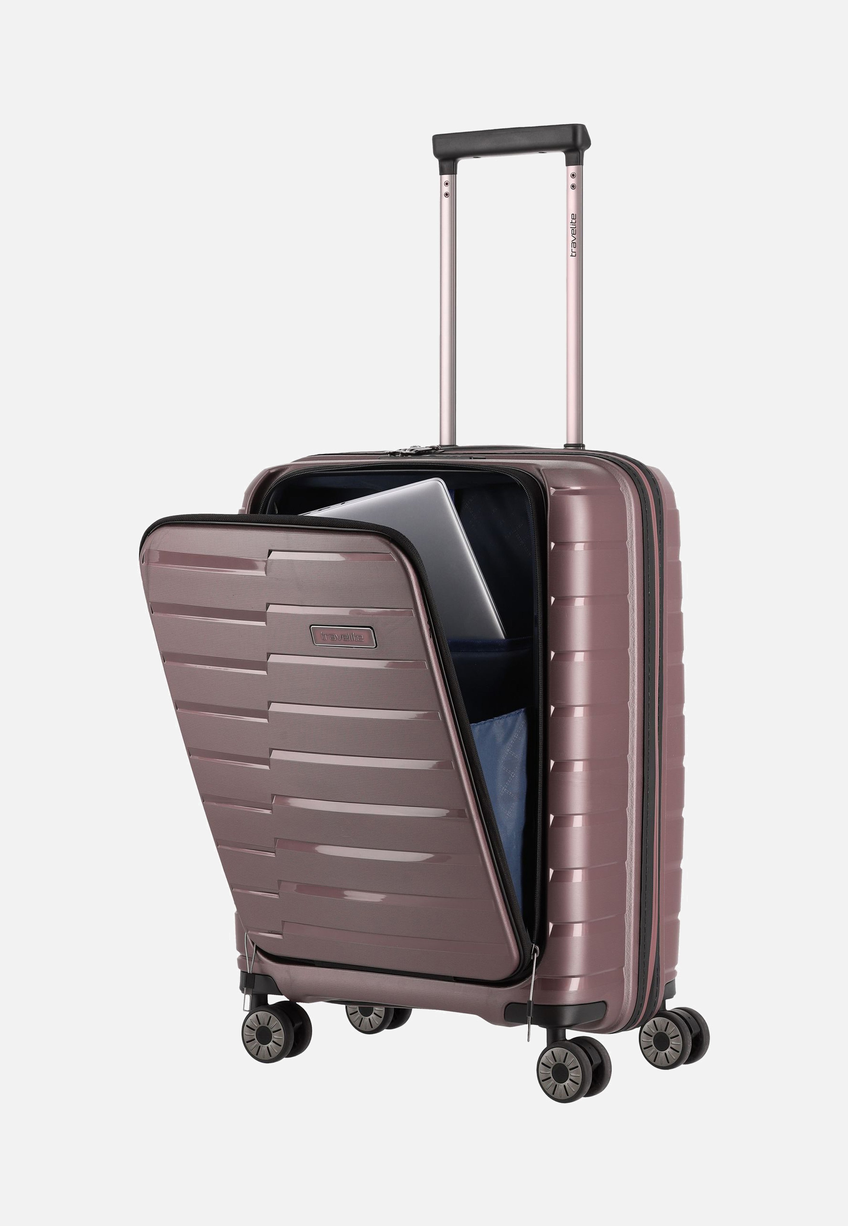 travelite Air Base 4-Rad Trolley S Vortasche Flieder Koffer