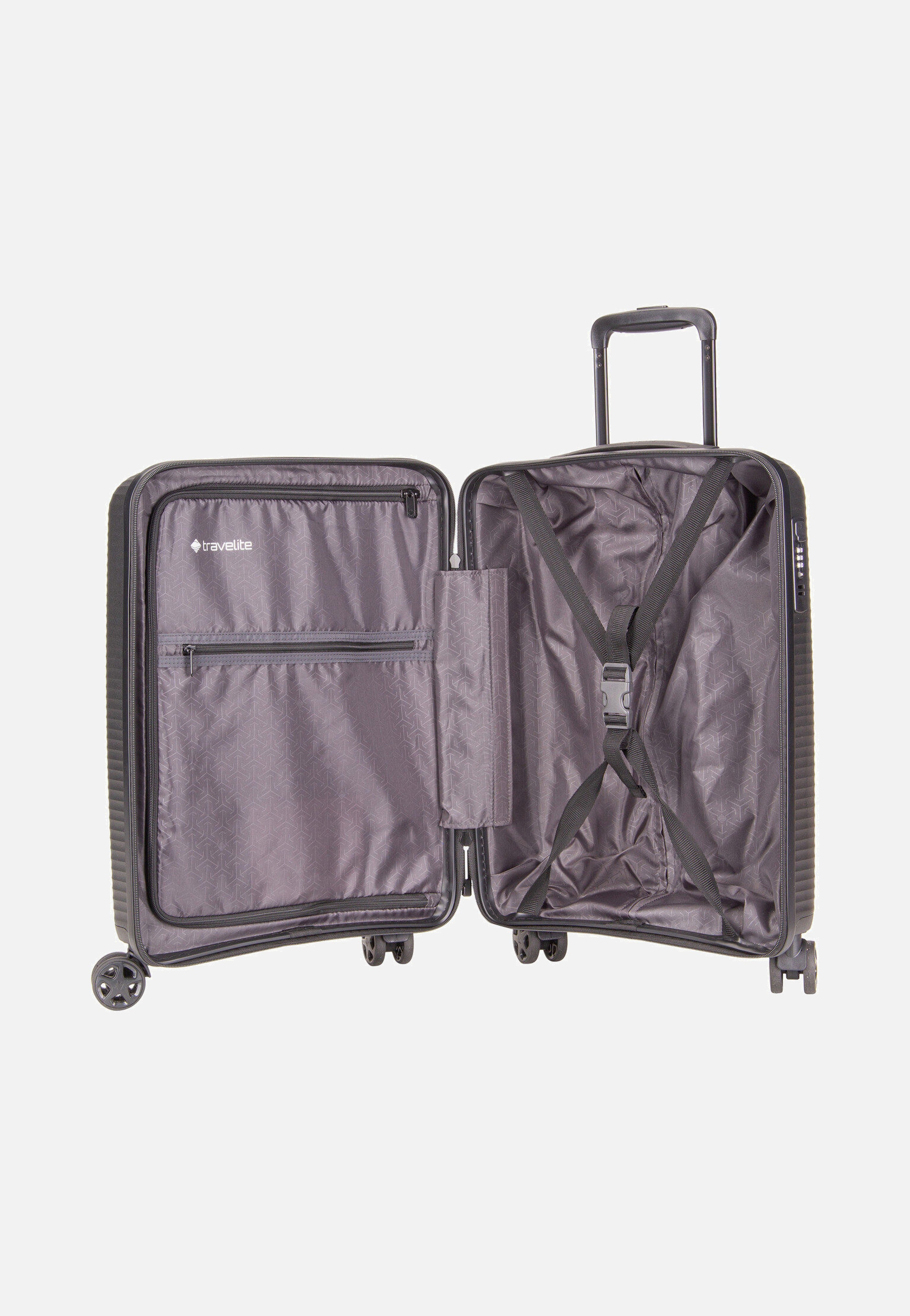 travelite Air Stripe Trolley 4w S Black Koffer