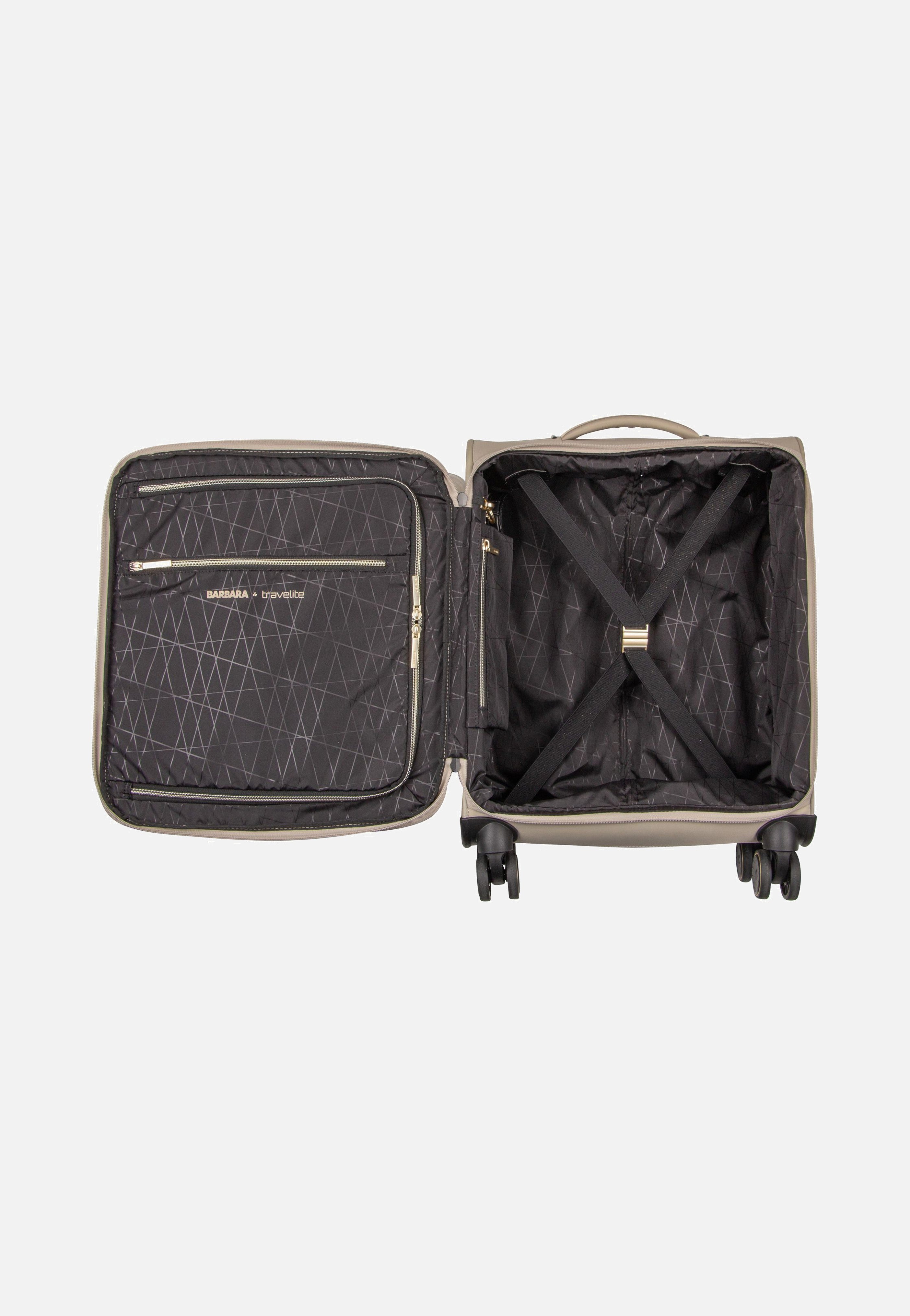 travelite Barbara Stepp 4W Trolley S Exp Satin Nude Koffer