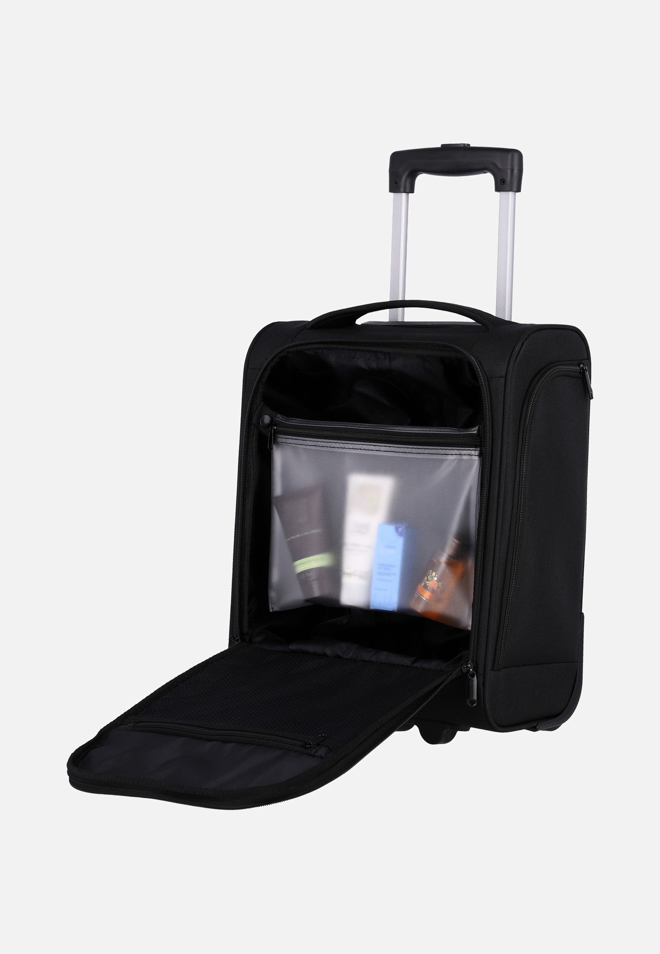 travelite Cabin 2w Bordtrolley Underseater Schwarz Koffer