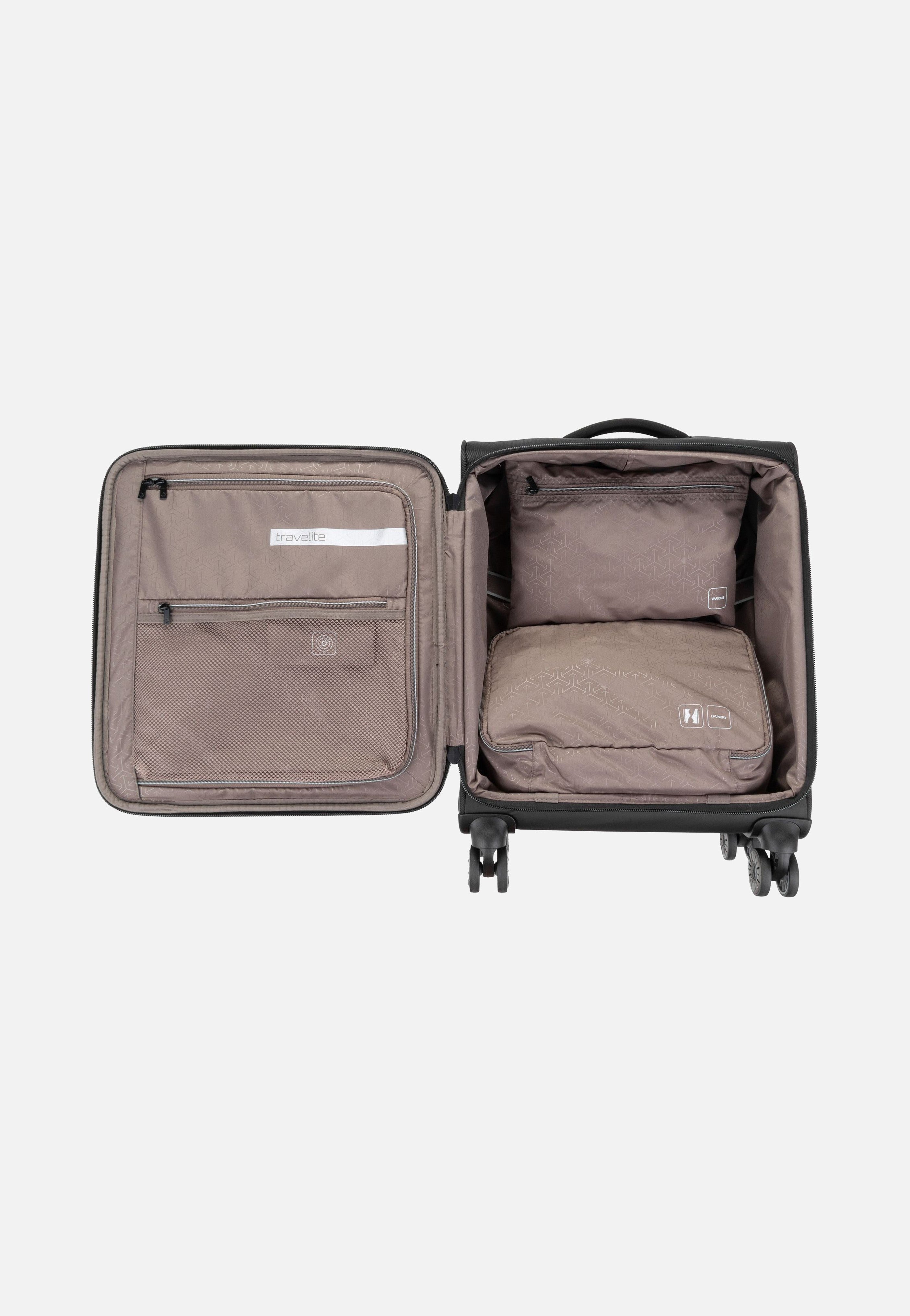 travelite Crosslite 4w Trolley S Schwarz Koffer