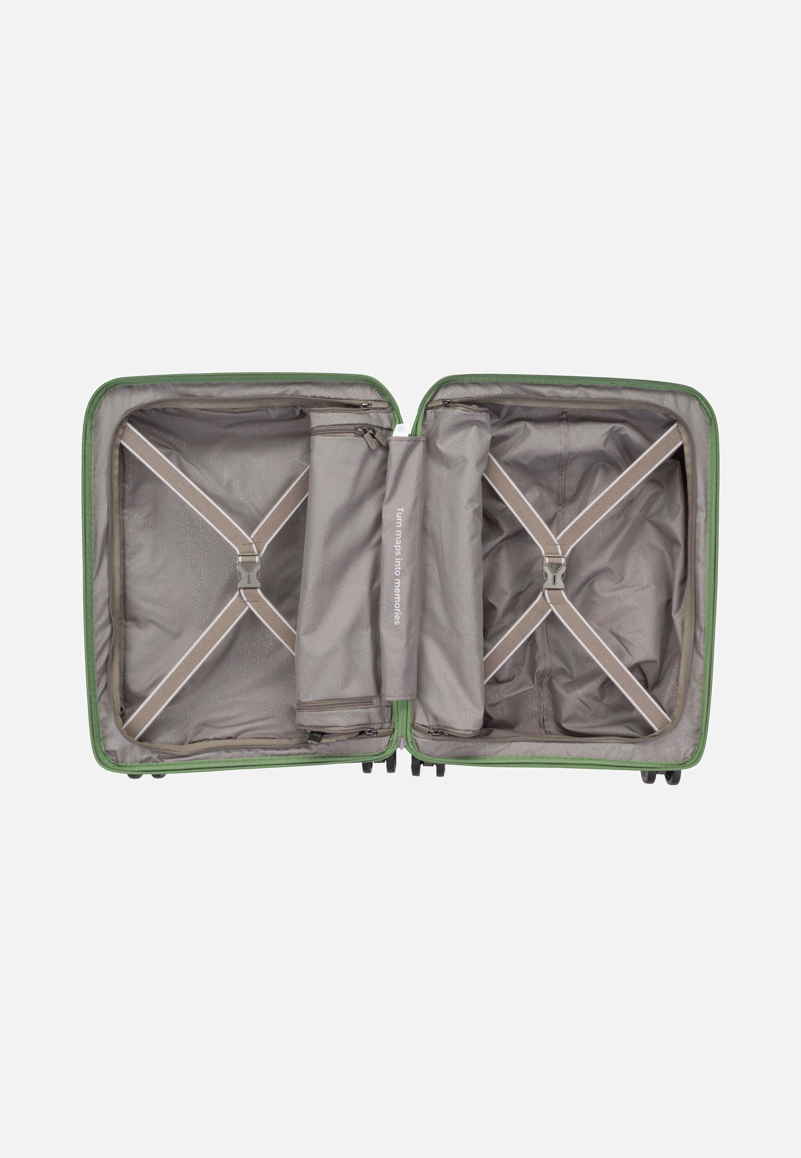 travelite Mooby 4w Trolley S Front Pocket Grün Koffer