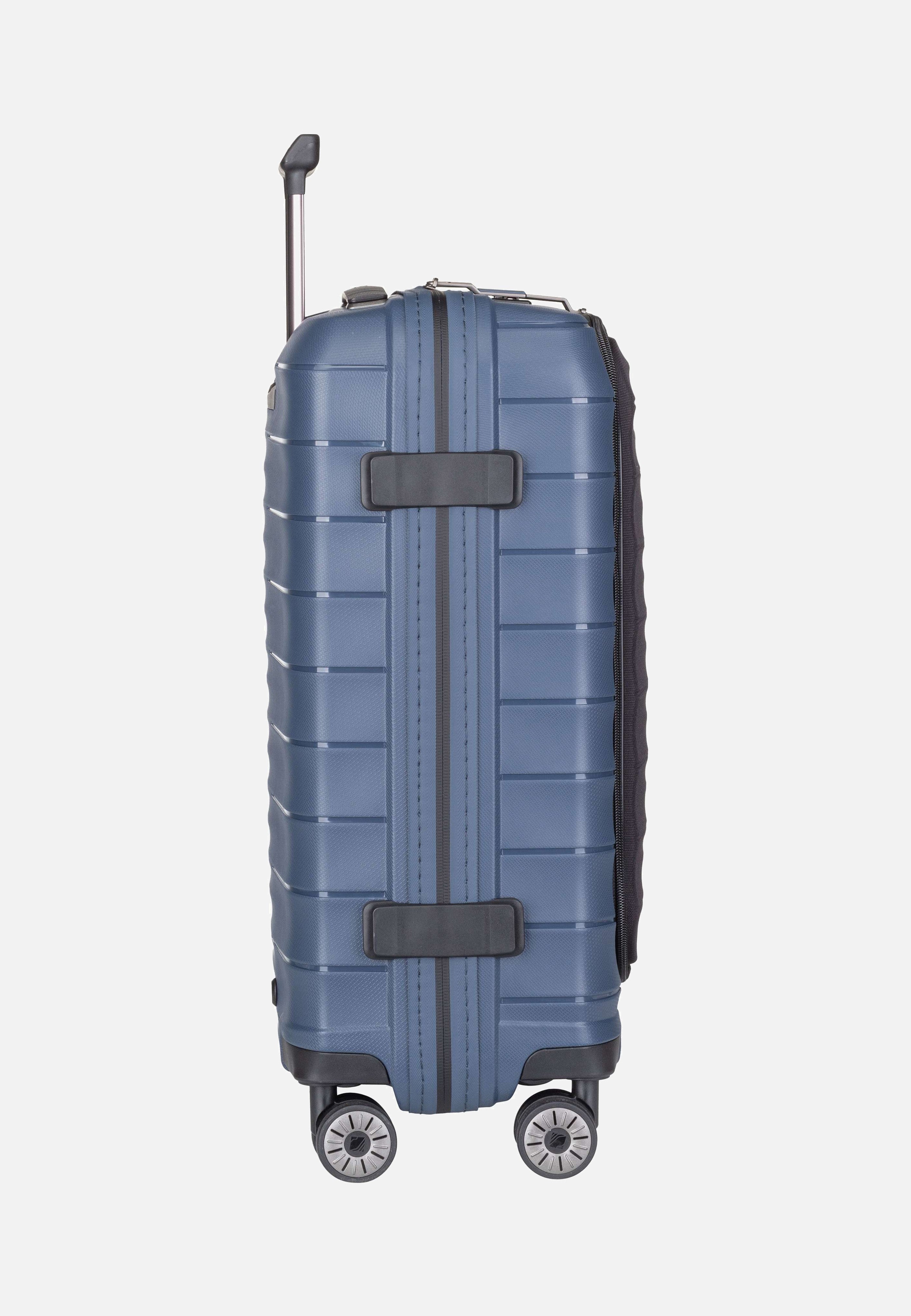 travelite Mooby 4w Trolley S Front Pocket Marine Koffer
