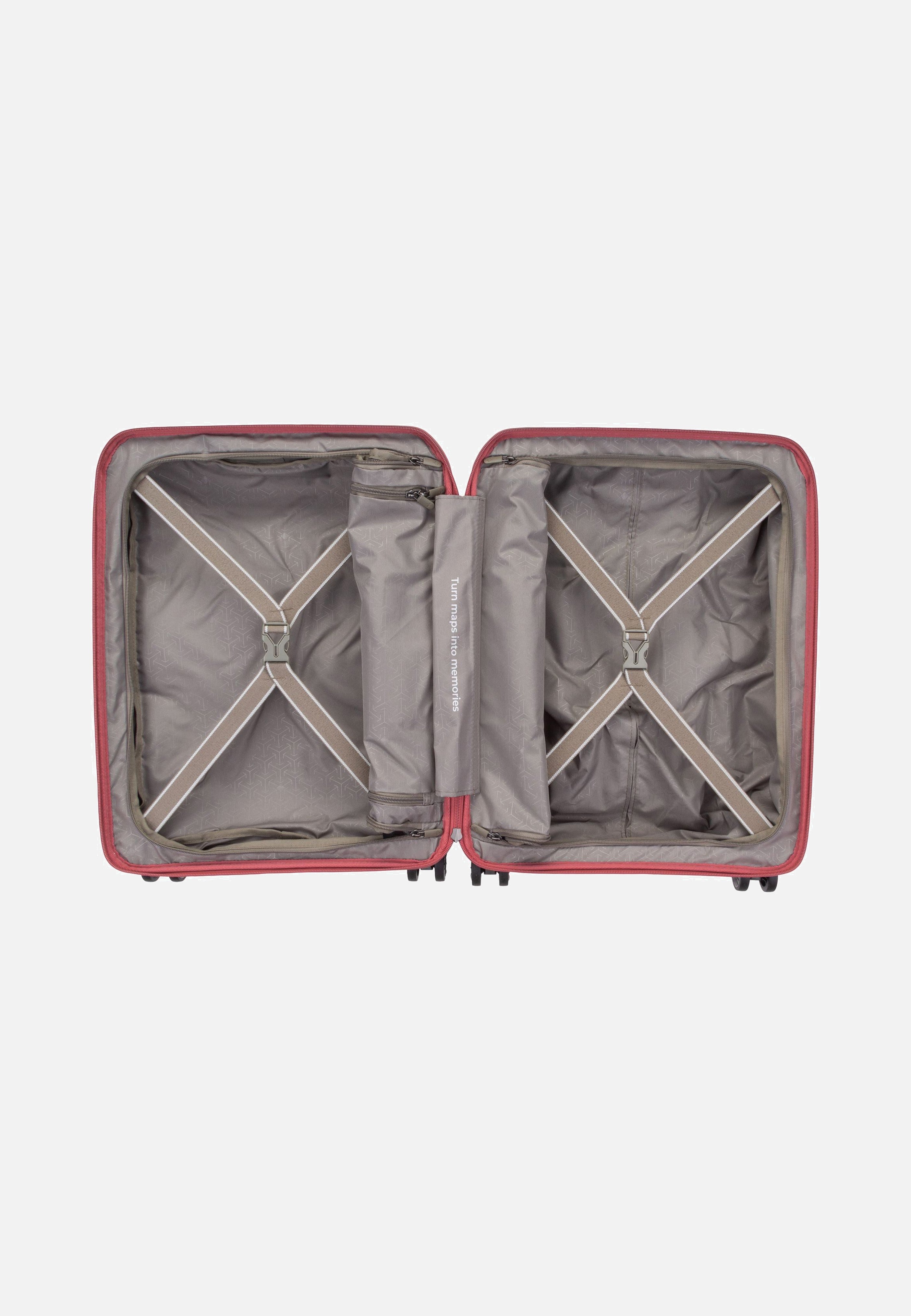 travelite Mooby 4w Trolley S Front Pocket Rot Koffer