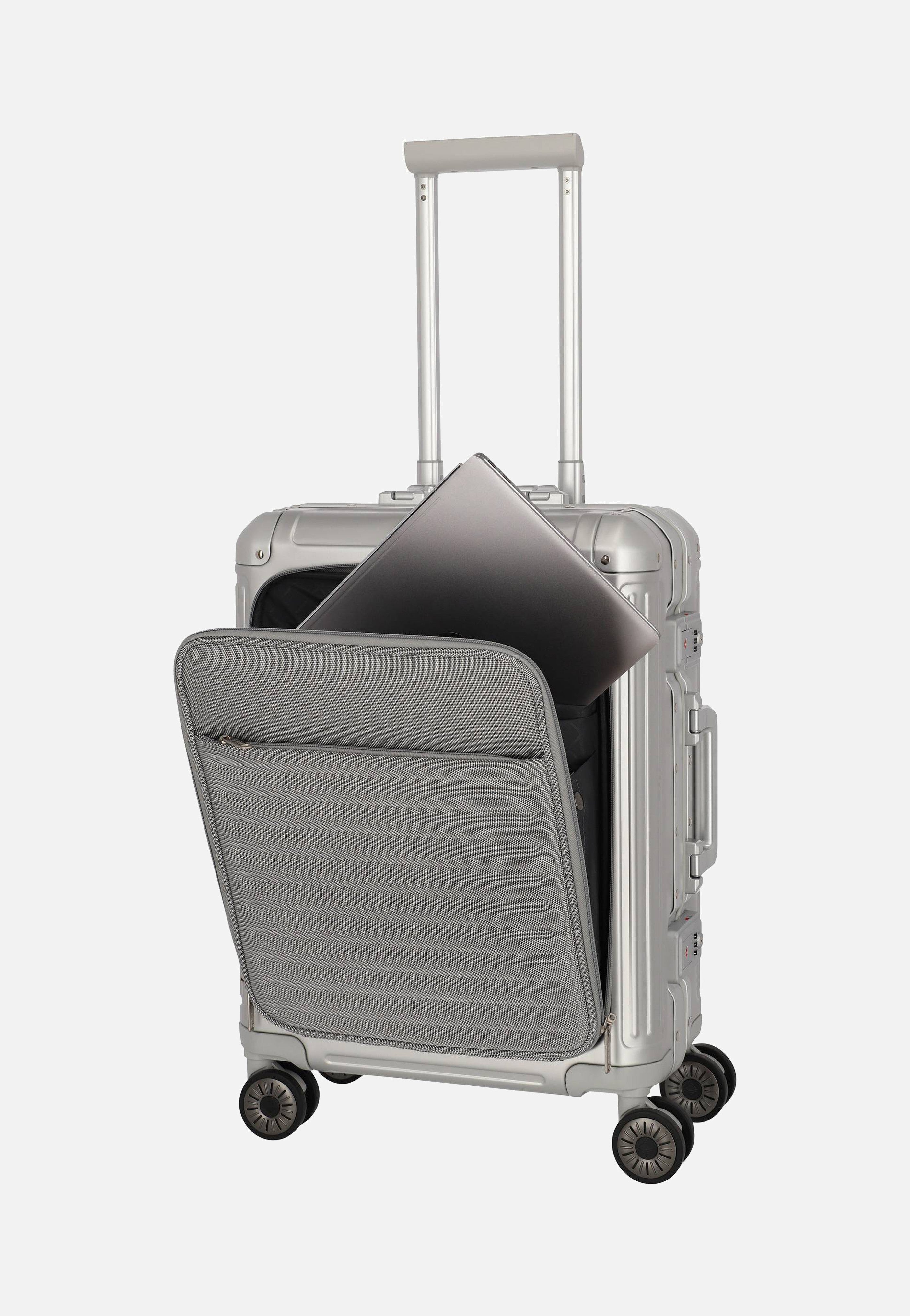 travelite Next 4w Trolley S+ Silber Koffer