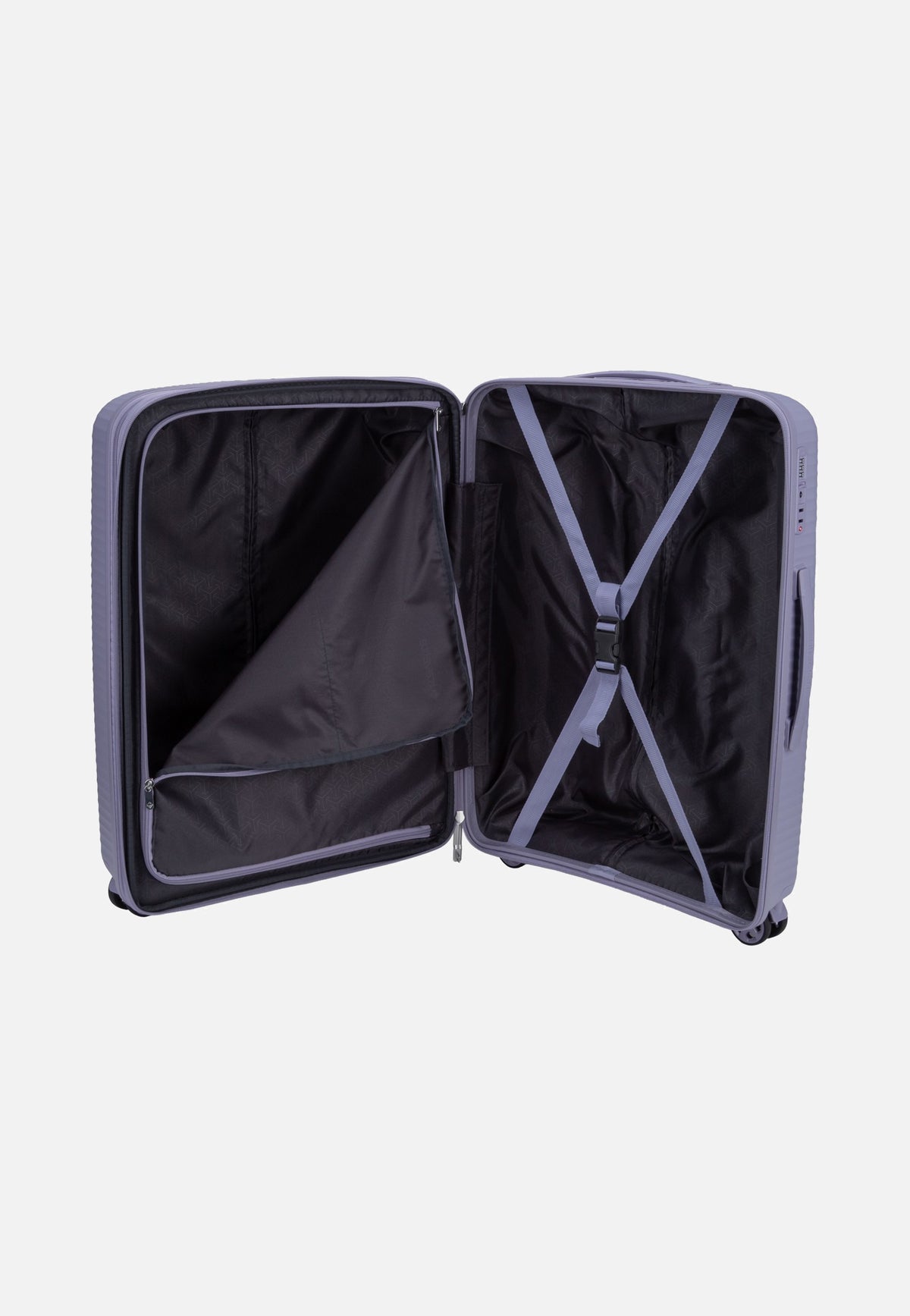 travelite Air Stripe Trolley 4W M Exp. Lavender Koffer