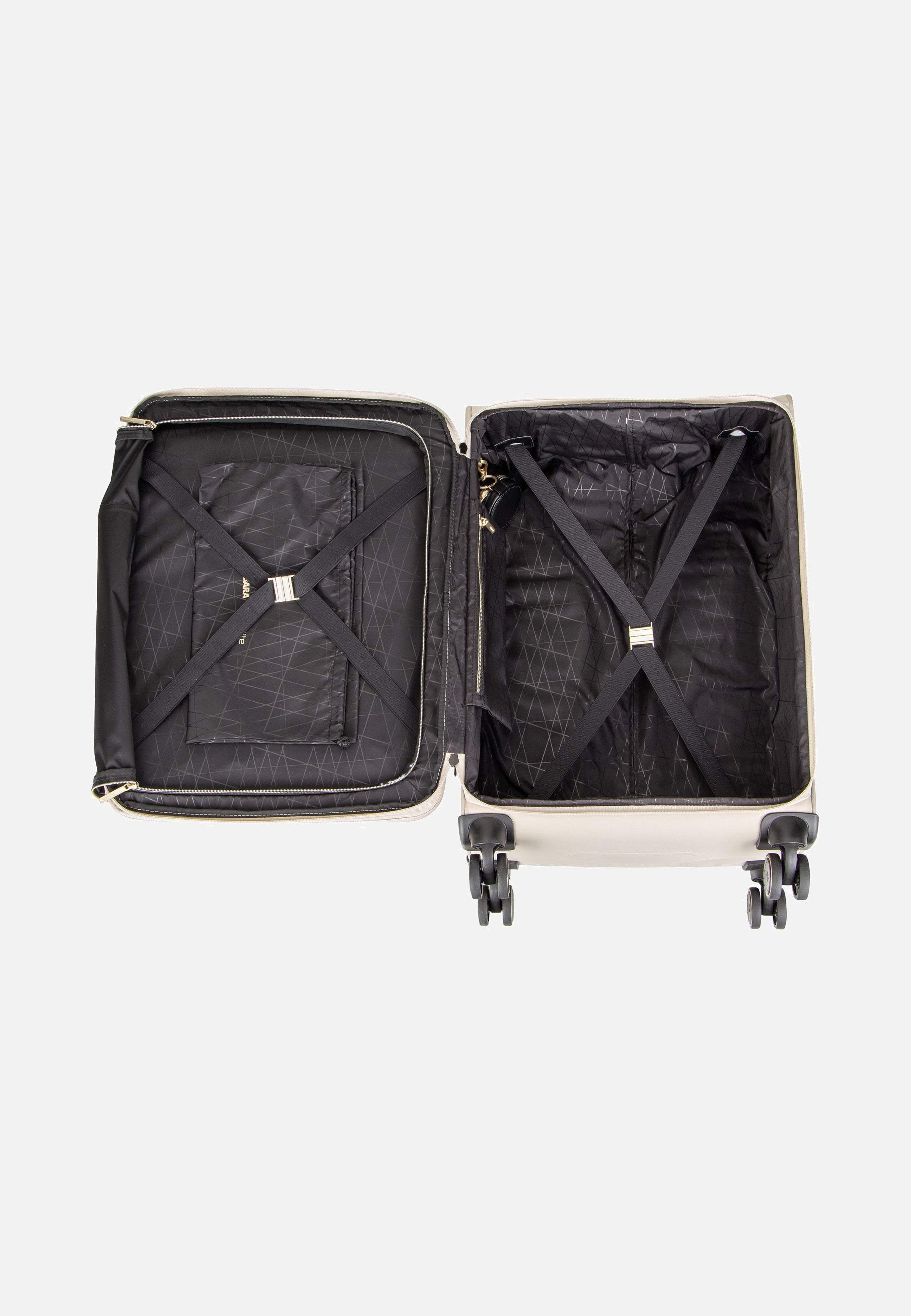 travelite Barbara Stepp 4W Trolley M Exp Satin Nude Koffer