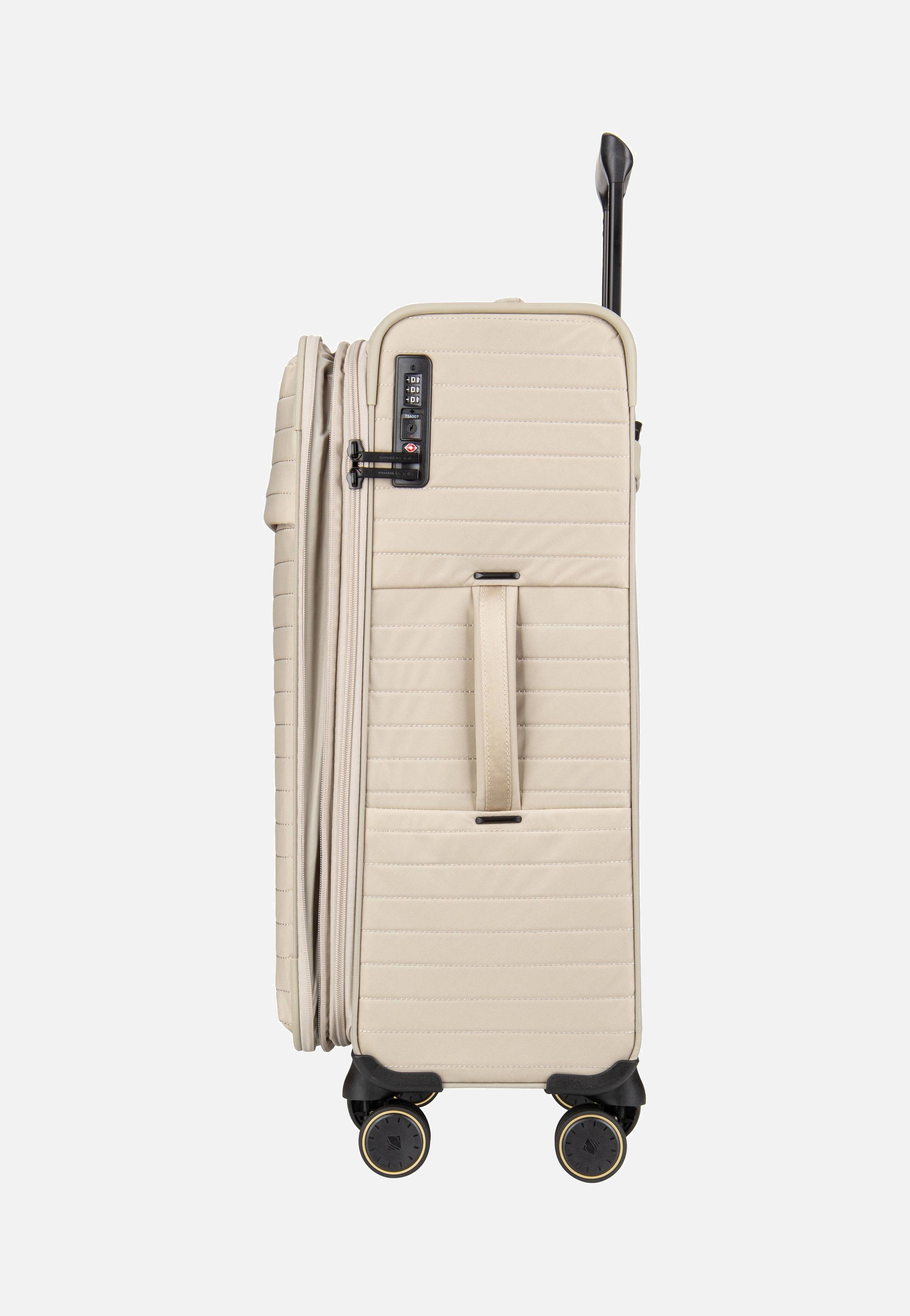 travelite Barbara Stepp 4W Trolley M Exp Satin Nude Koffer