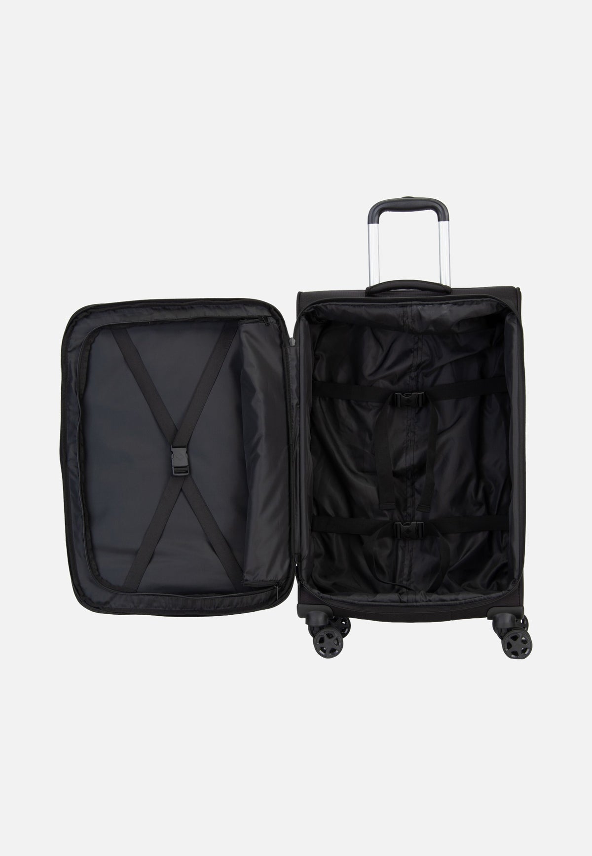 travelite Kick Off Trolley 4W M Exp. Black Koffer