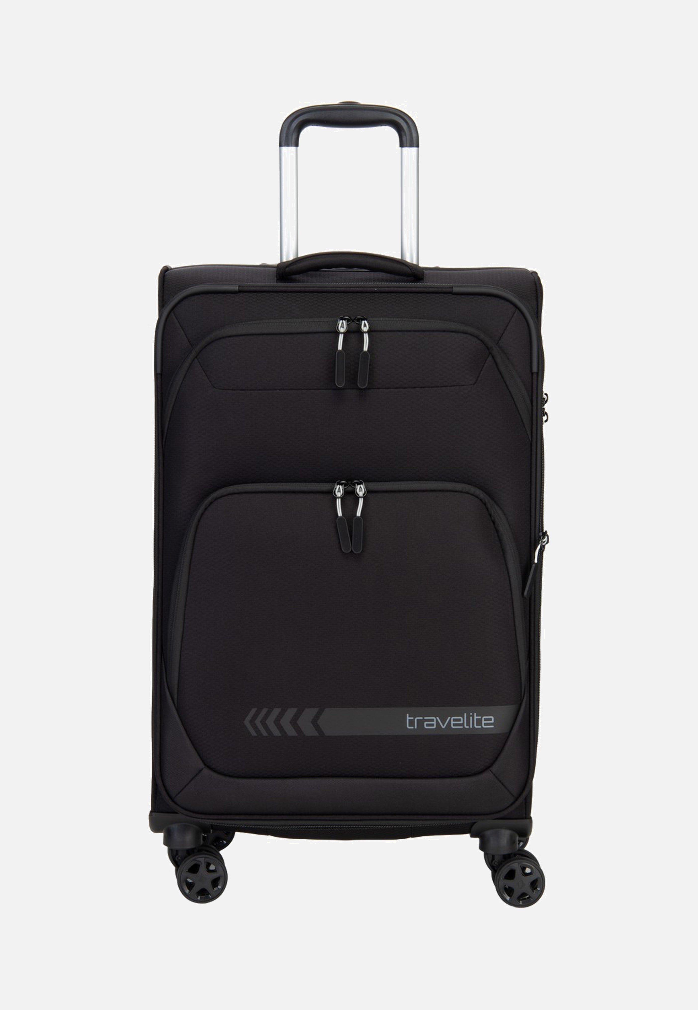travelite Kick Off Trolley 4W M Exp. Black Koffer