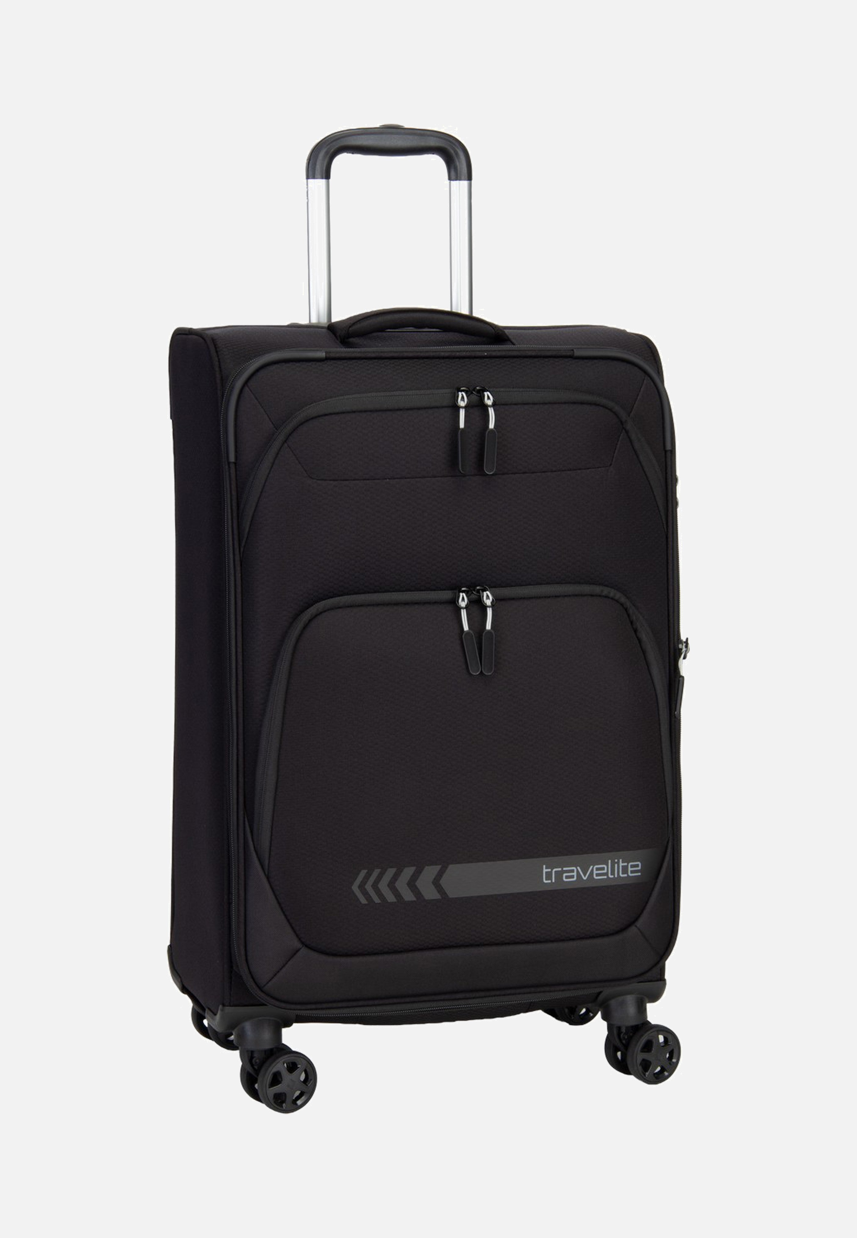 travelite Kick Off Trolley 4W M Exp. Black Koffer