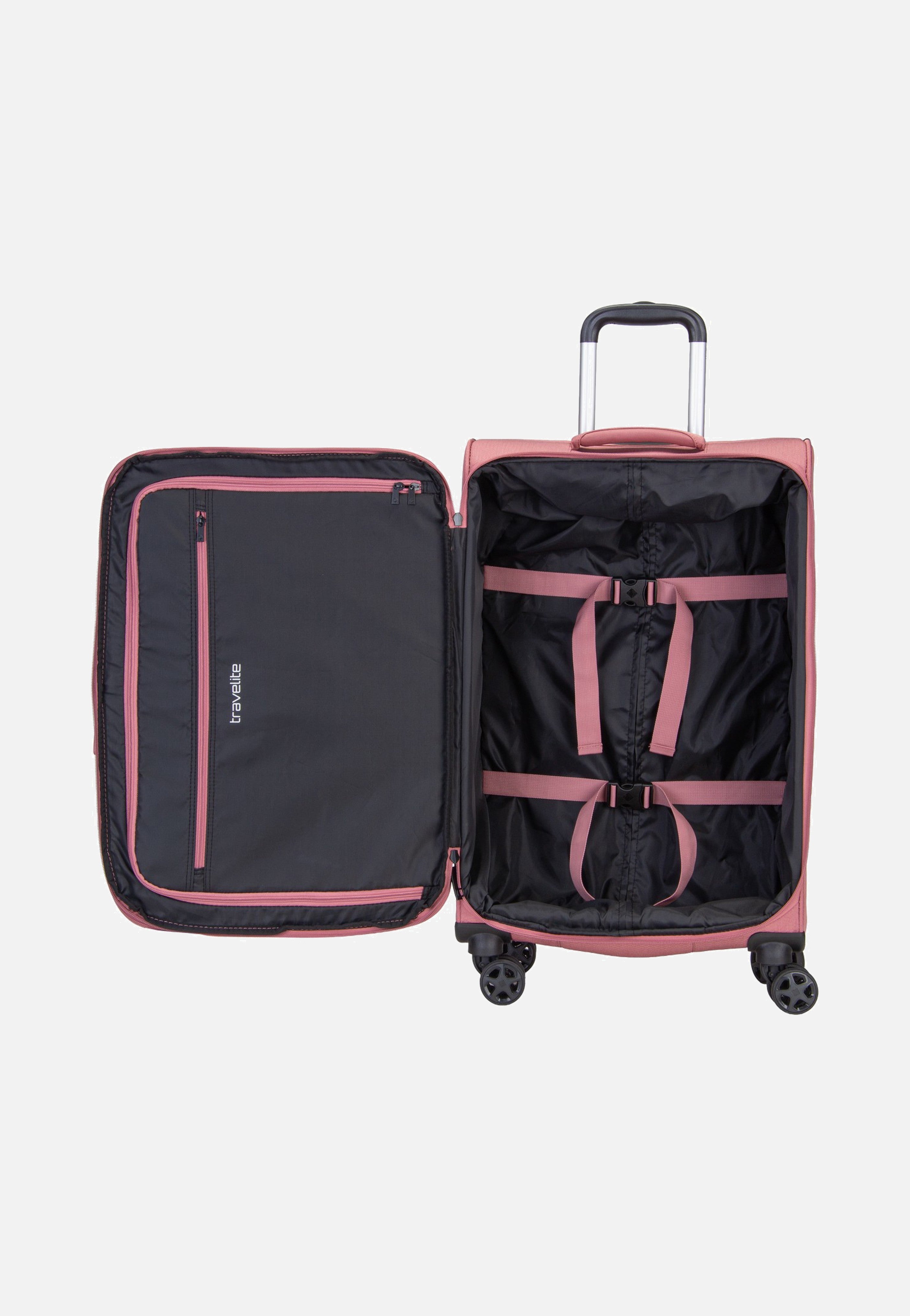 travelite Kick Off Trolley 4W M Exp. Blush Koffer
