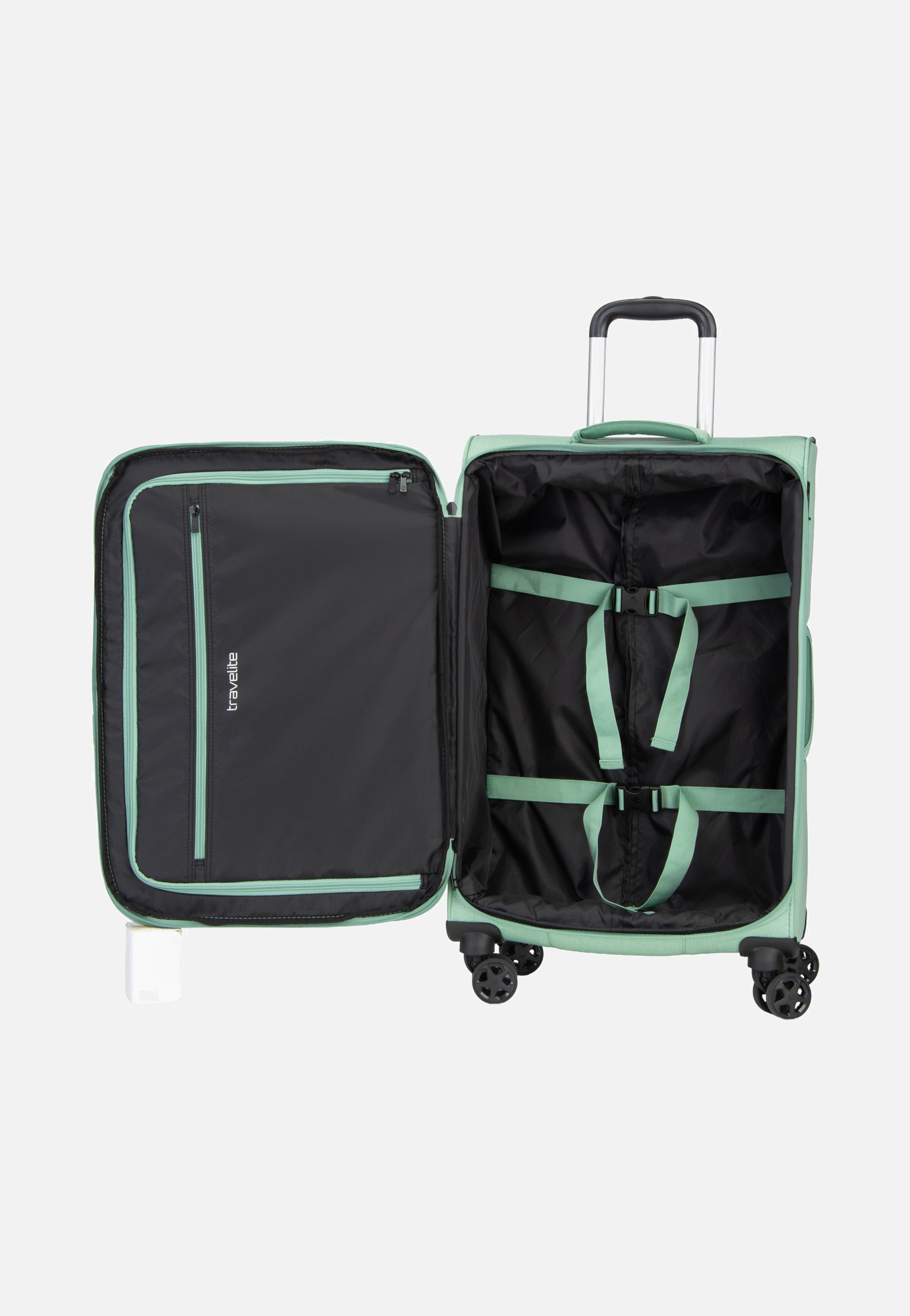 travelite Kick Off Trolley 4W M Exp. Sage Green Koffer