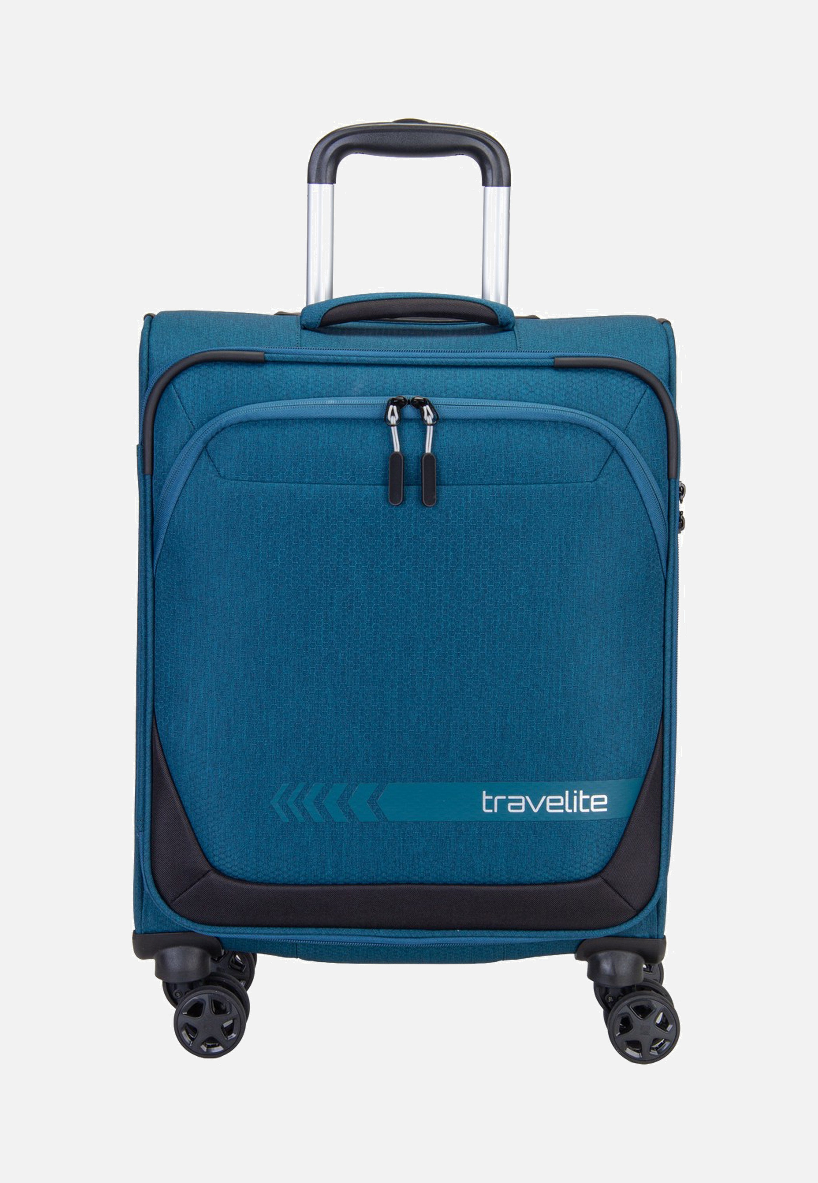 travelite Kick Off Trolley 4W S Petrol Koffer